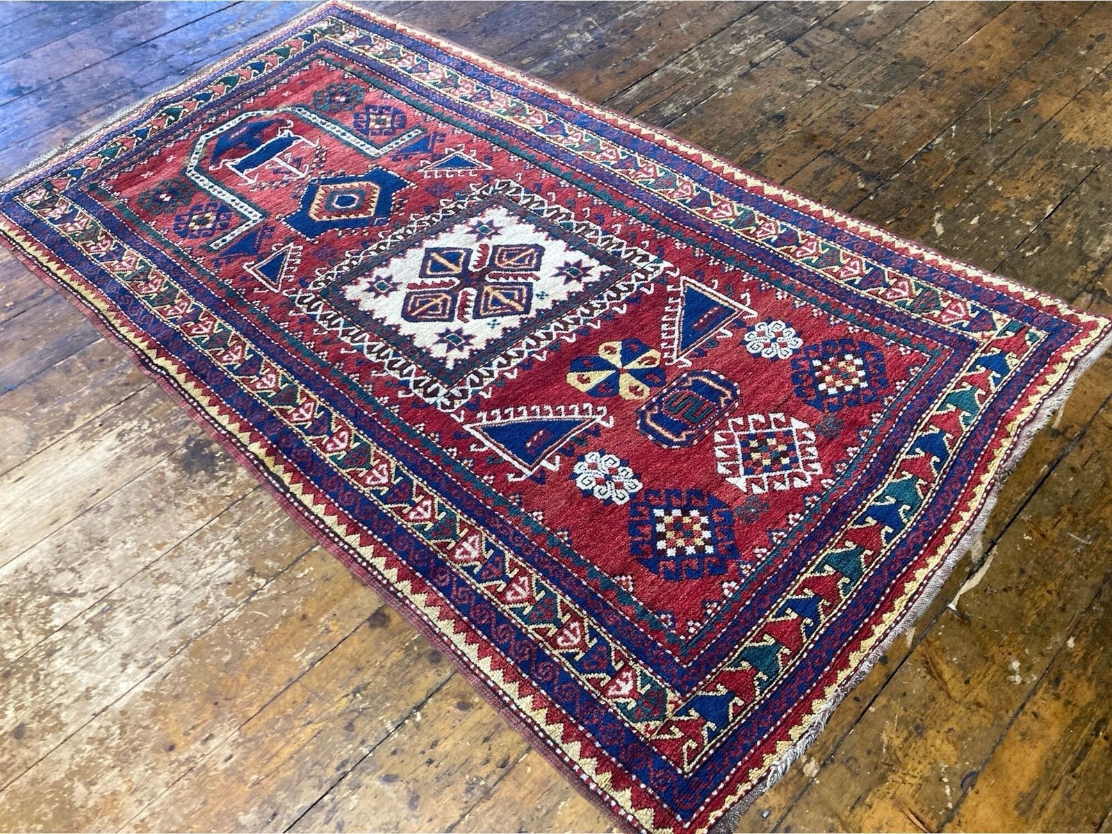 Antique Caucasian Fachralo Kazak Prayer Rug 2.48m X 1.30m photo 4500.0