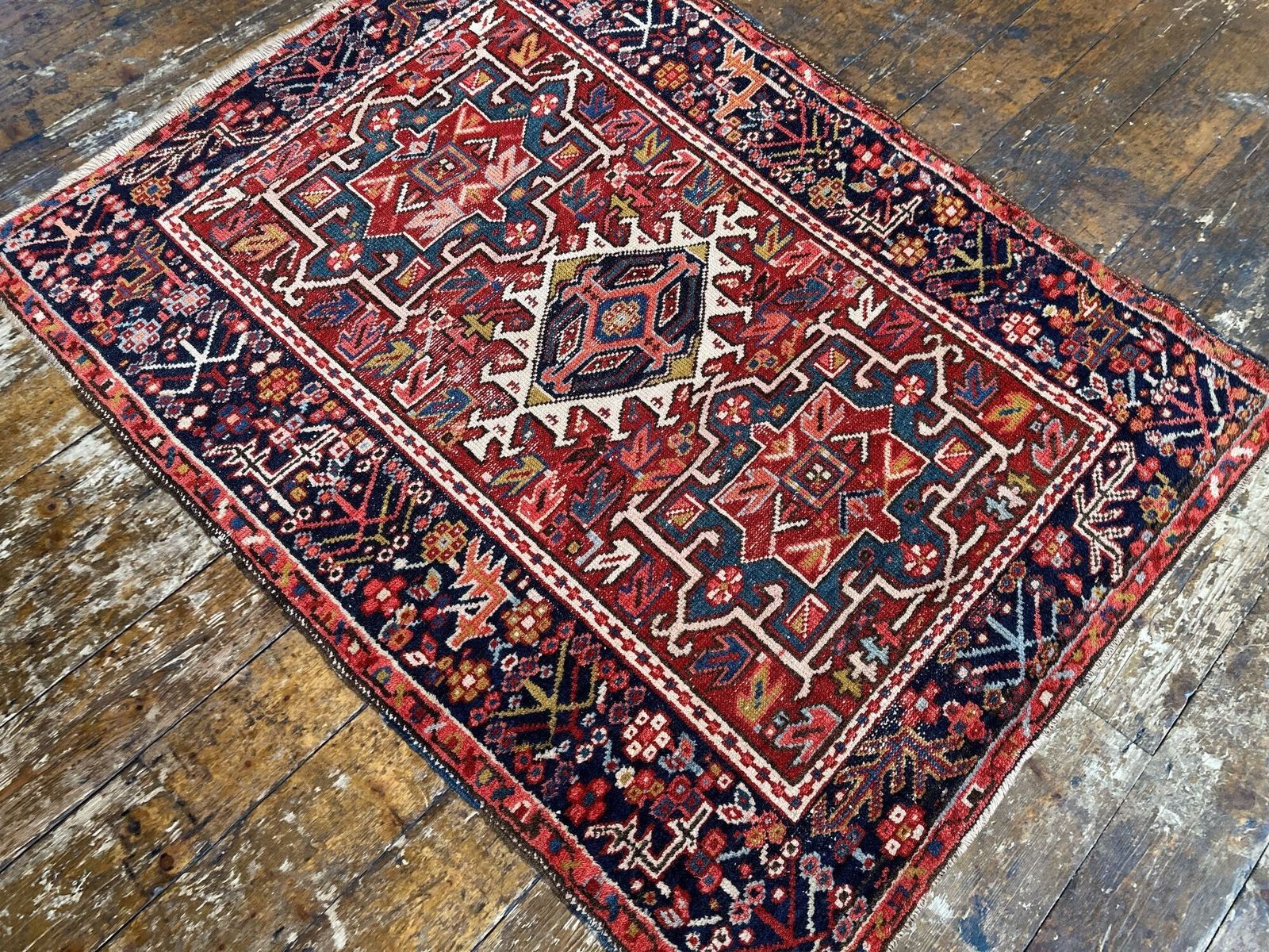Antique Karaja Rug 1.28m X 0.99m photo vinterior
