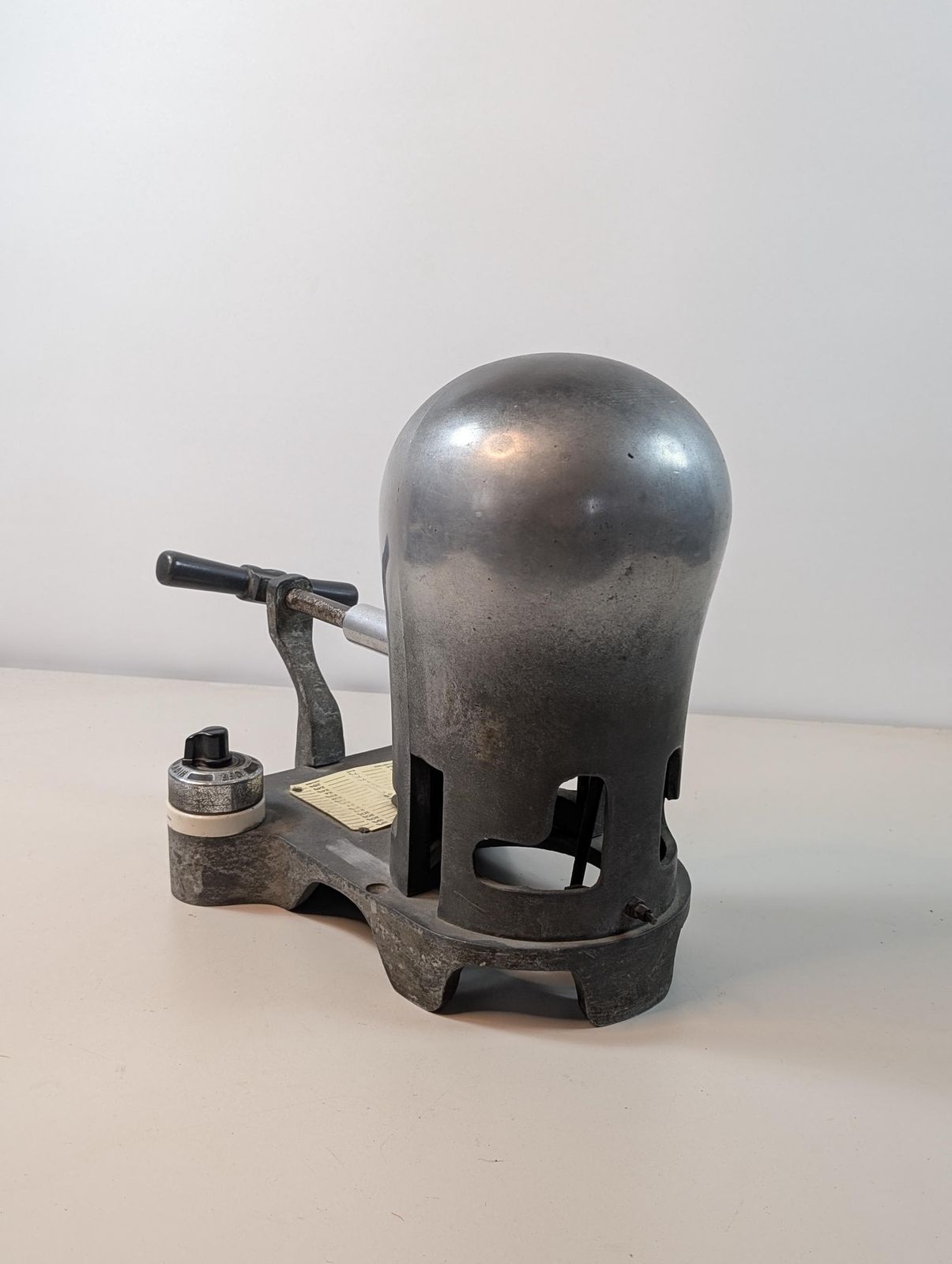 Vintage Electric Hat Stretcher – Mid Century Industrial Millinery Hat Sizing Machine – Original Patina photo furniture