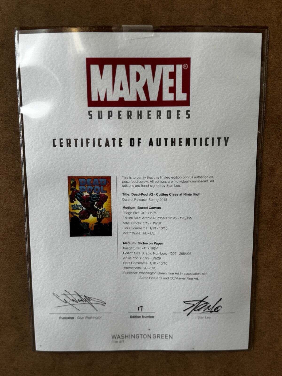 Marvel Superheroes   Portfolio Of 6. Framed, Hand Signed By Stan Lee photo 9409.0