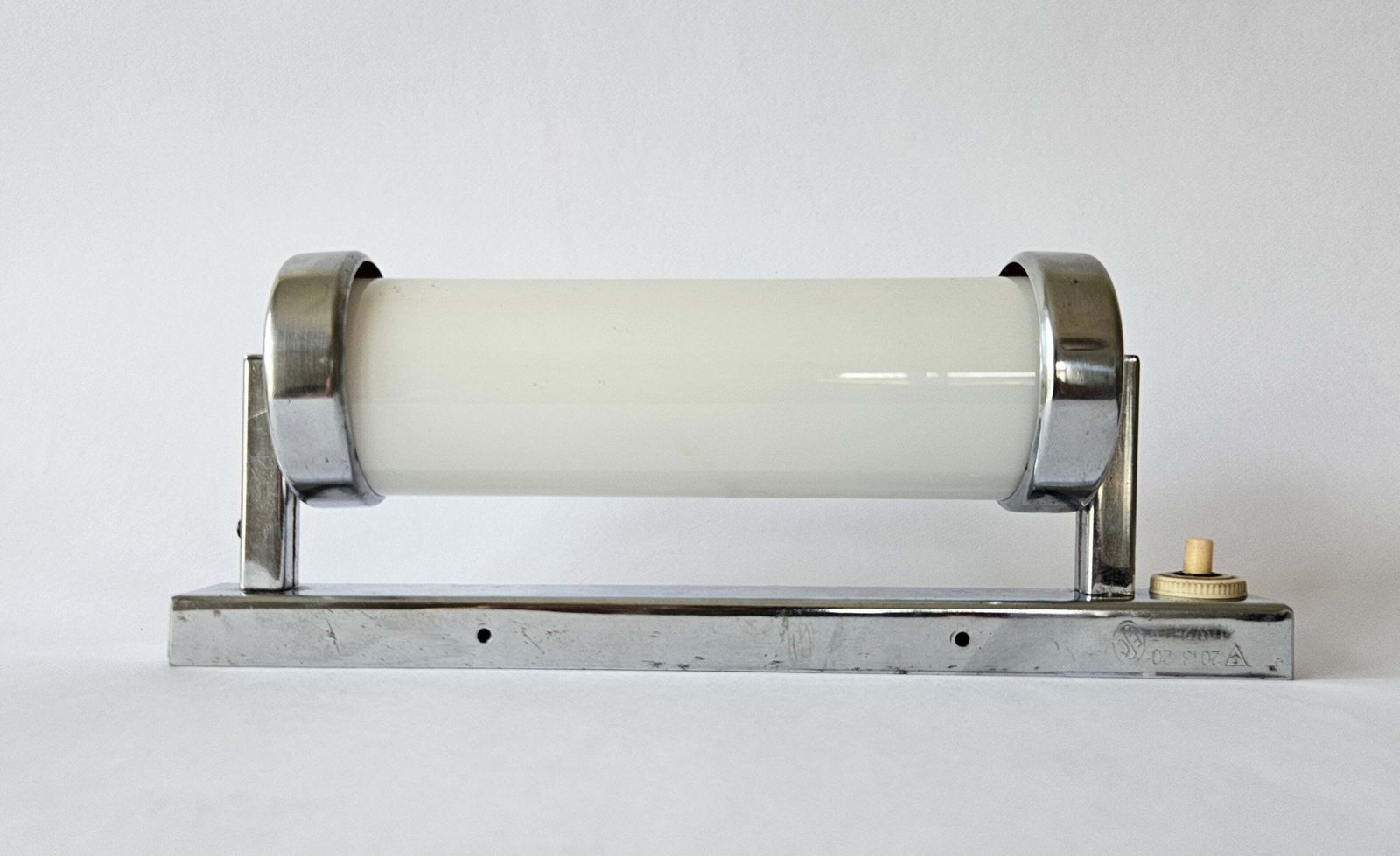Zeldzame chromen wandlamp, Bauhaus, art deco, functionalisme, jaren 1930 photo 344.0