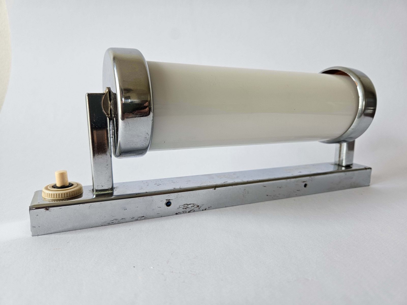 Verlichting Zeldzame chromen wandlamp, Bauhaus, art deco, functionalisme, jaren 1930 photo