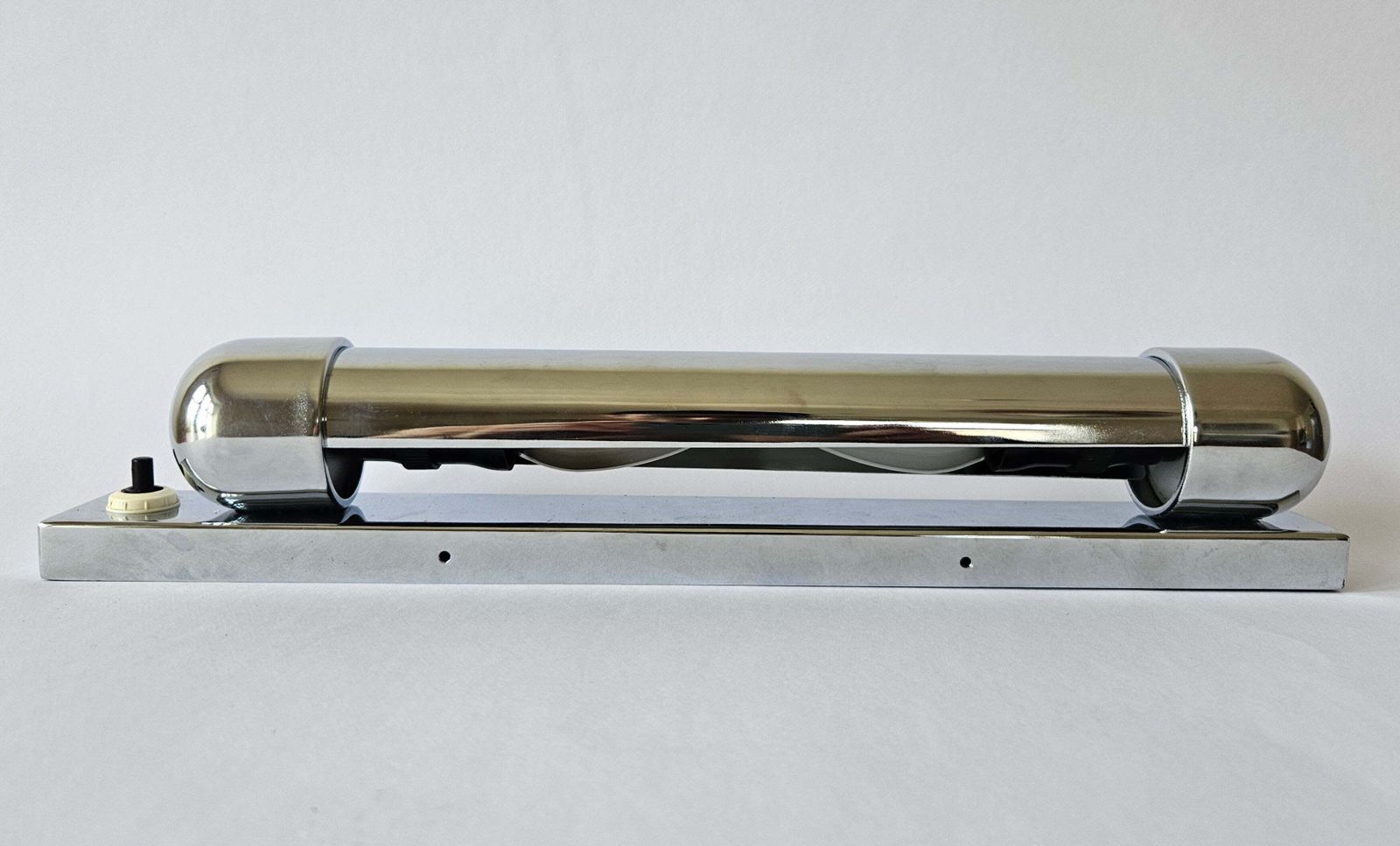 Rare applique murale chromée Bauhaus, Art déco, fonctionnaliste, jamais utilisée, années 1930 photo furniture