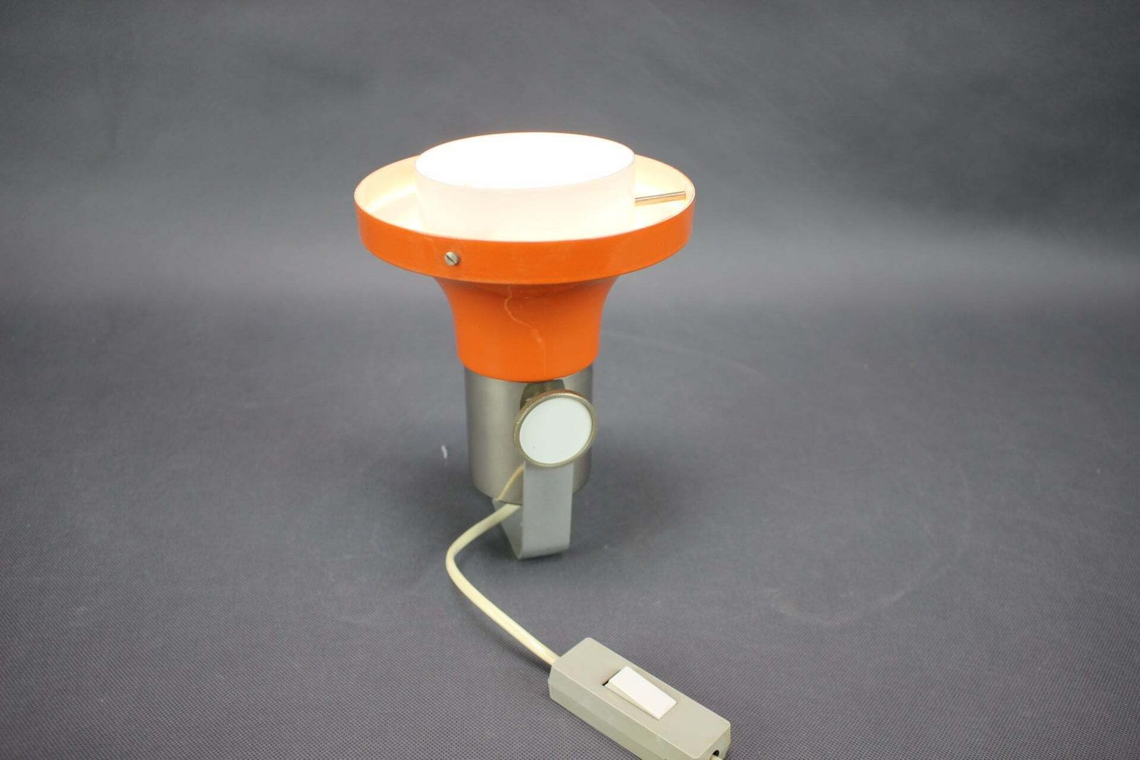 Lighting Josef Hurka For Napako Orange Wall Lamp, Czechoslovakia, 1970s photo