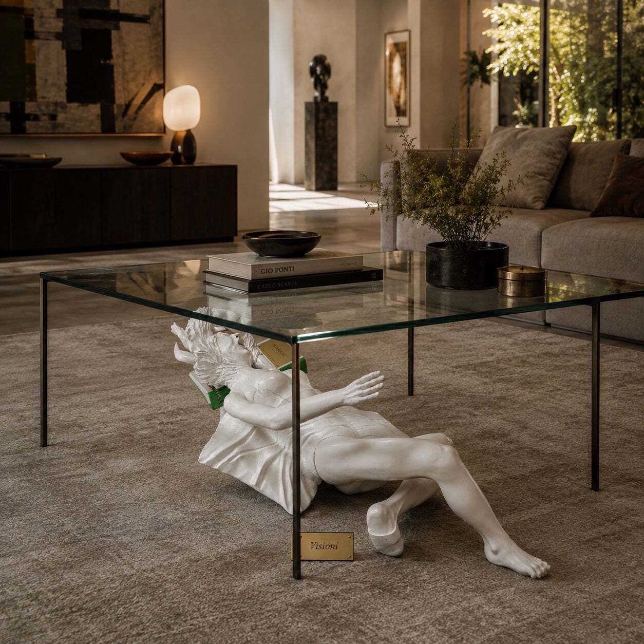 photo vinterior Gian Pietro Ceoldo, « Visioni », sculpture italienne contemporaine en bois sculpté, 2008