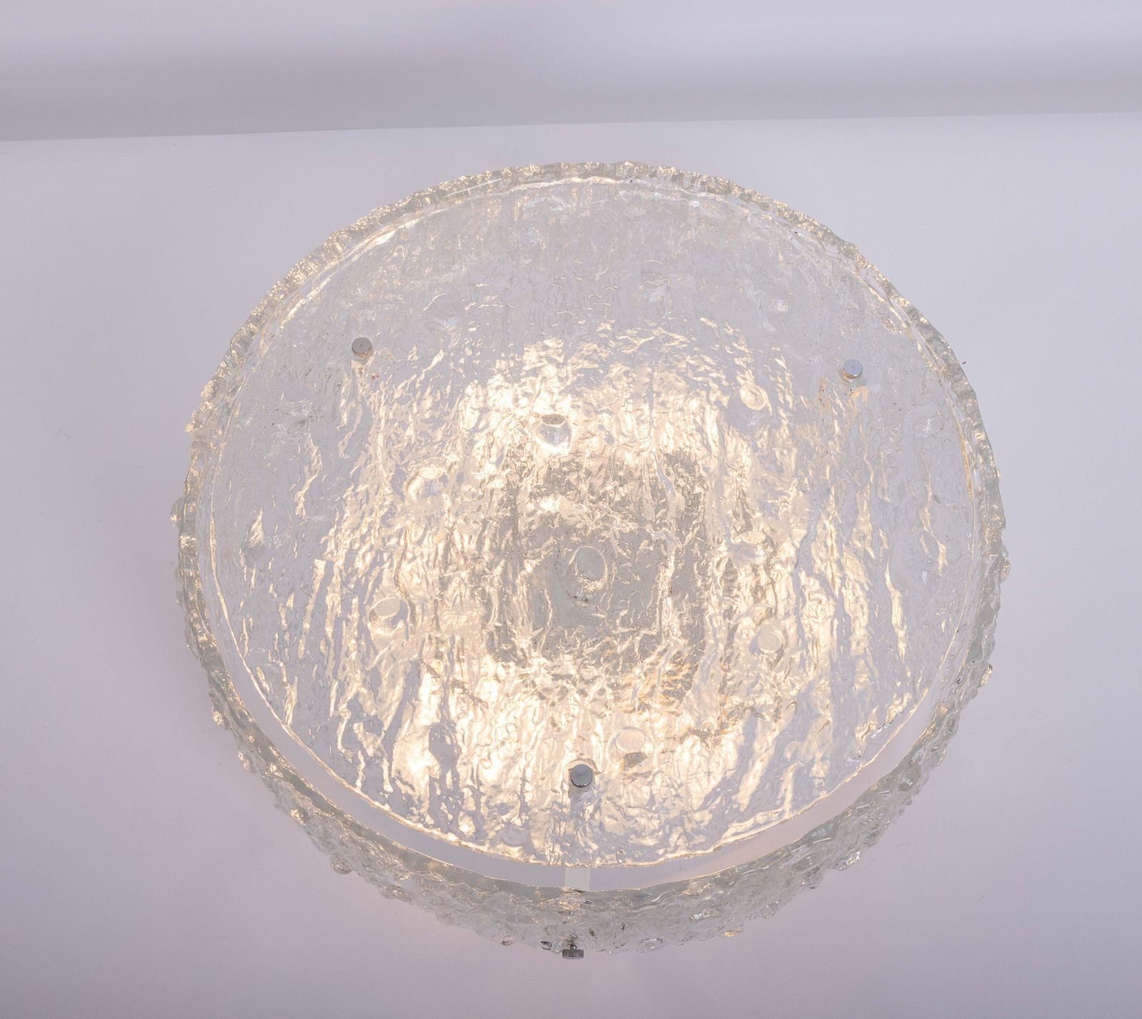 Large Murano Glass Flushmount Fixture In Style Of Kaiser, Germany, 1960s photo furniture