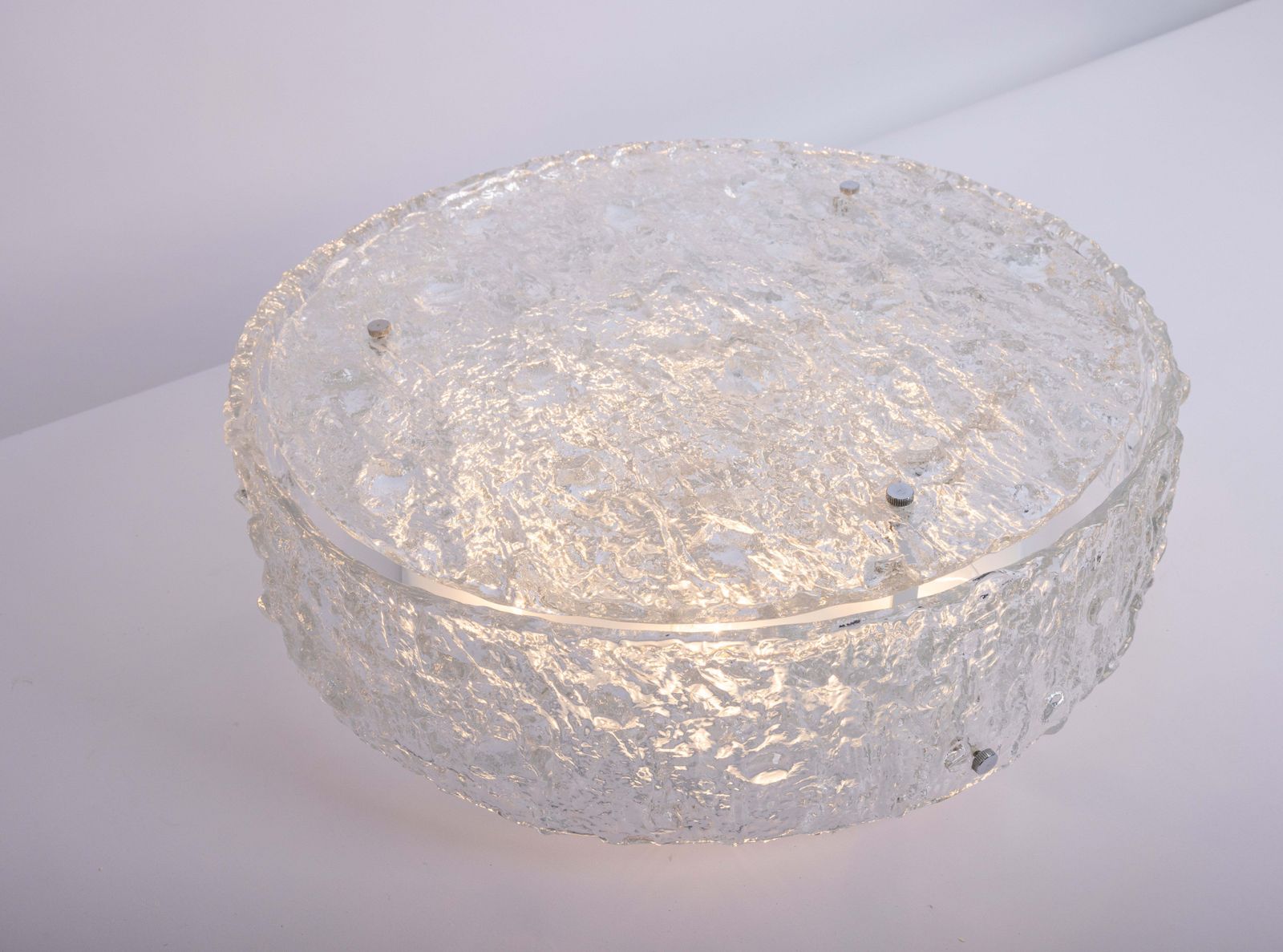 2239.0 Grote Murano glazen plafondlamp in de stijl van Kaiser, Duitsland, jaren 1960 photo