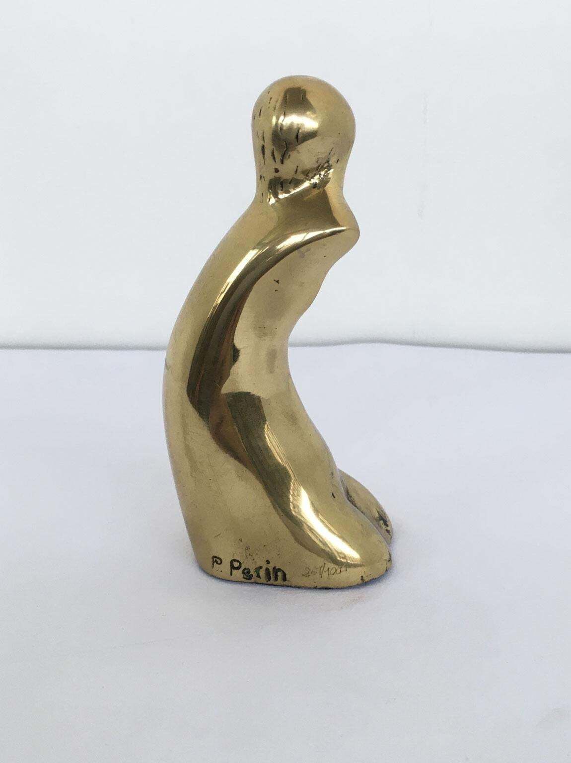 photo for sale Sculpture abstraite en bronze Piero Perin, Figura, Italie, 1980