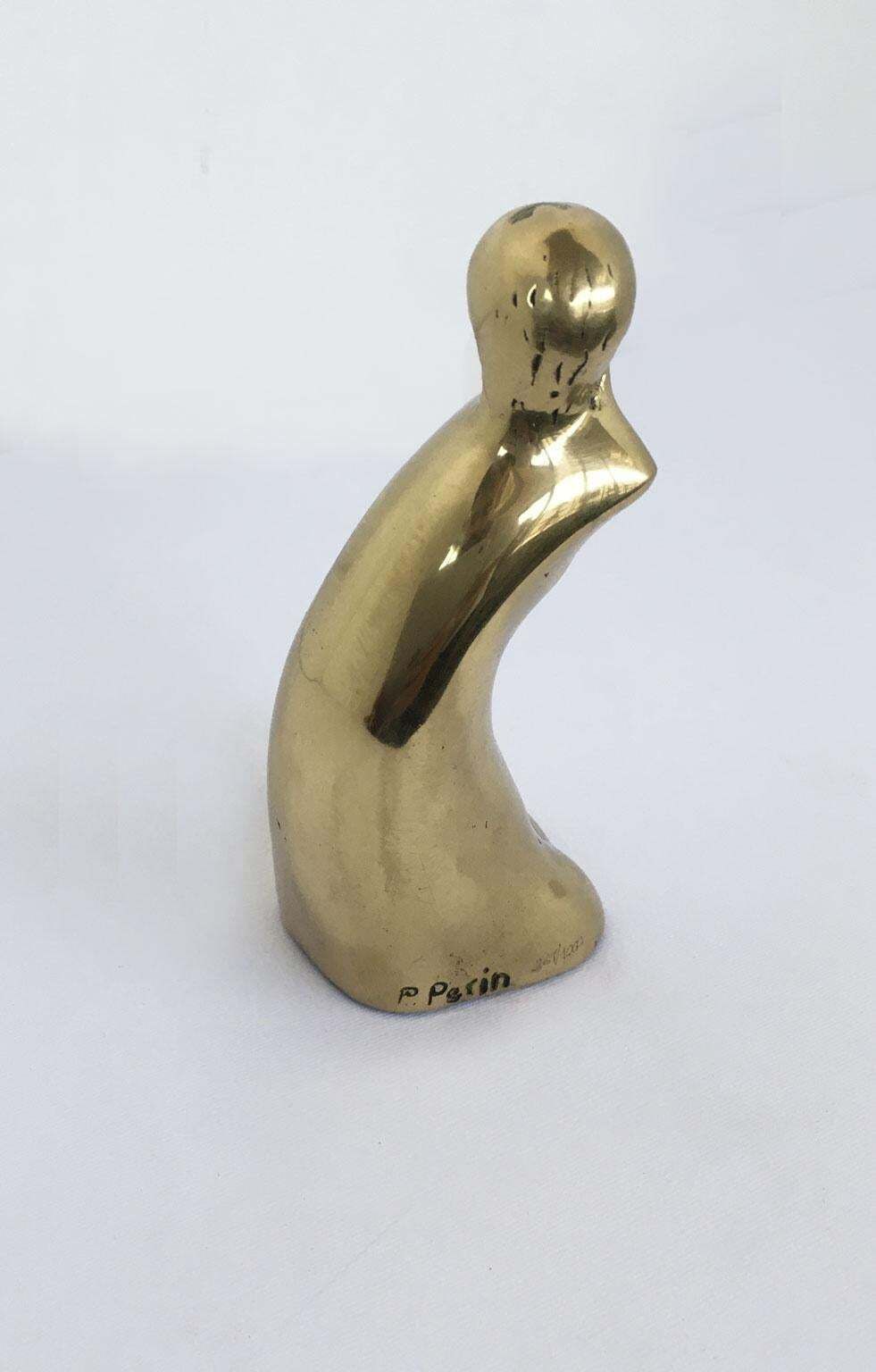 Art Sculpture abstraite en bronze Piero Perin, Figura, Italie, 1980 photo