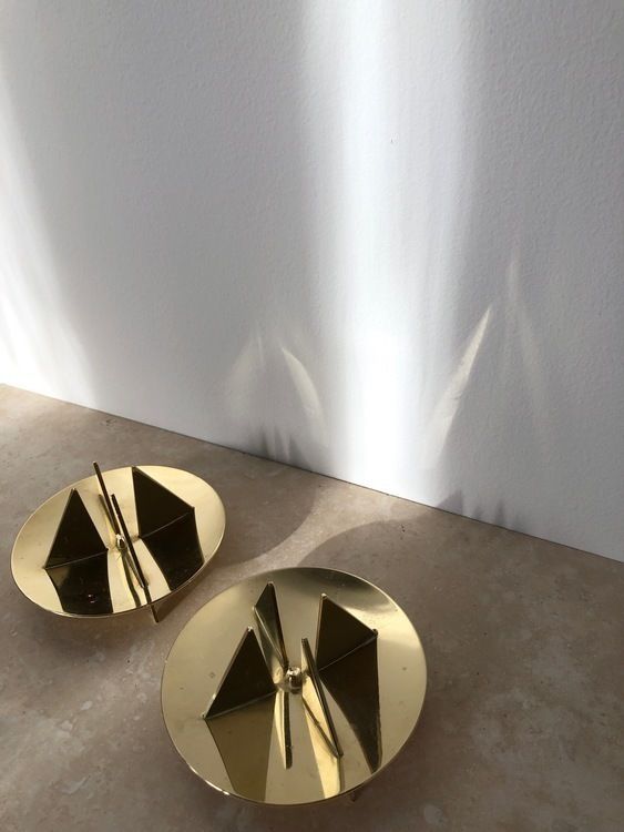 Pierre Forsell Pair Of Sculptural Candle Holders "No 20" For Skultuna photo Home Decor