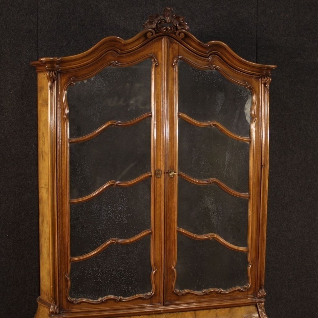 Trumeau italien en noyer, loupe et hêtre, XXe siècle photo furniture