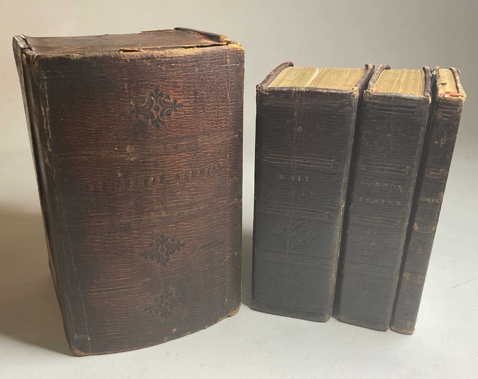 Exceptional 3 Volume 1824 Pocket Holy Bible & Prayer Set With Aristocratic British Provenance
