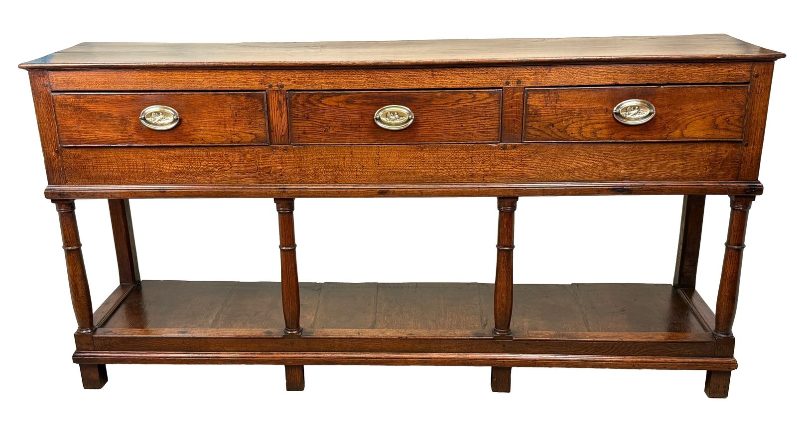 photo vintage Eikenhouten dressoir met potboard, 18e eeuw, Engels George III, ca. 1770