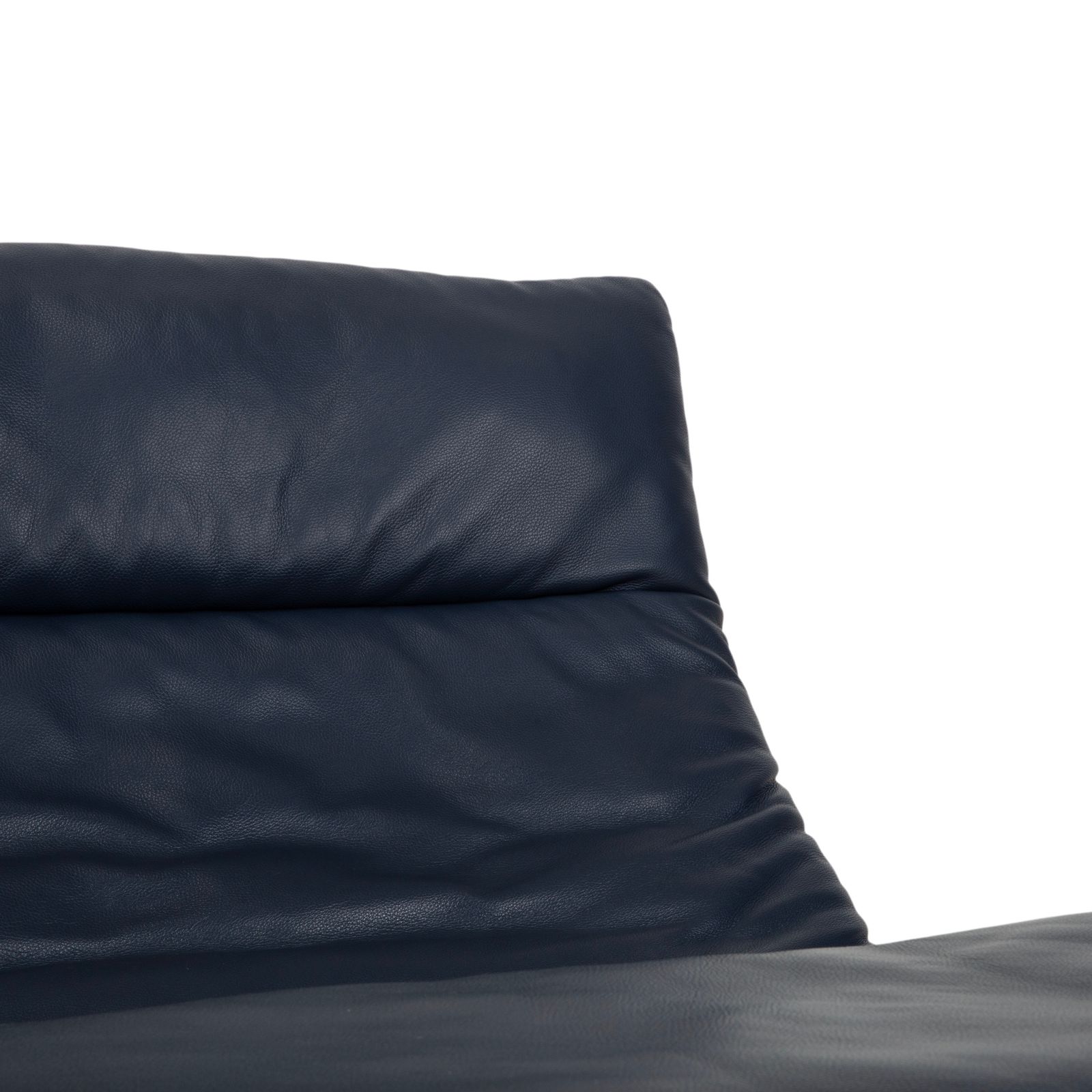 Willi Schillig Daily Dreams Leather Chaise Lounge Dark Blue Navy photo vintage