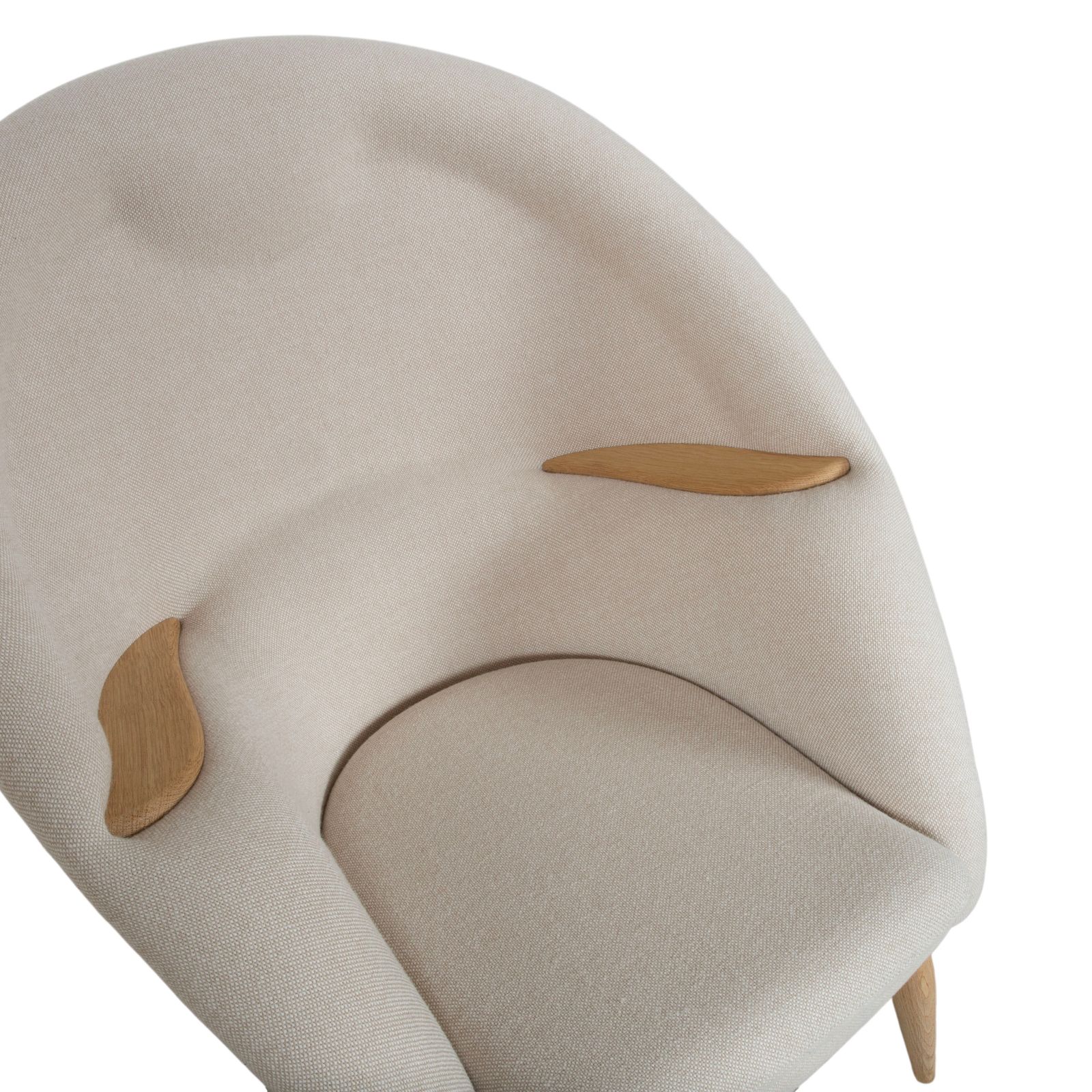 Audo Copenhagen Oda Fabric Armchair Set, Cream Beige Eggshell photo buy
