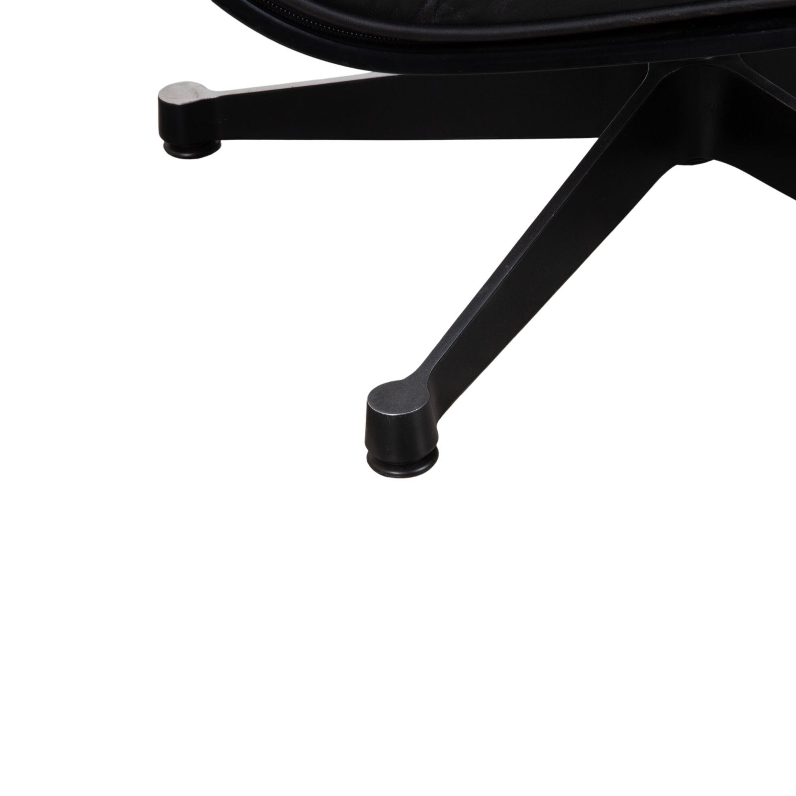 Fauteuil Vitra Eames en cuir noir, bois photo vinterior