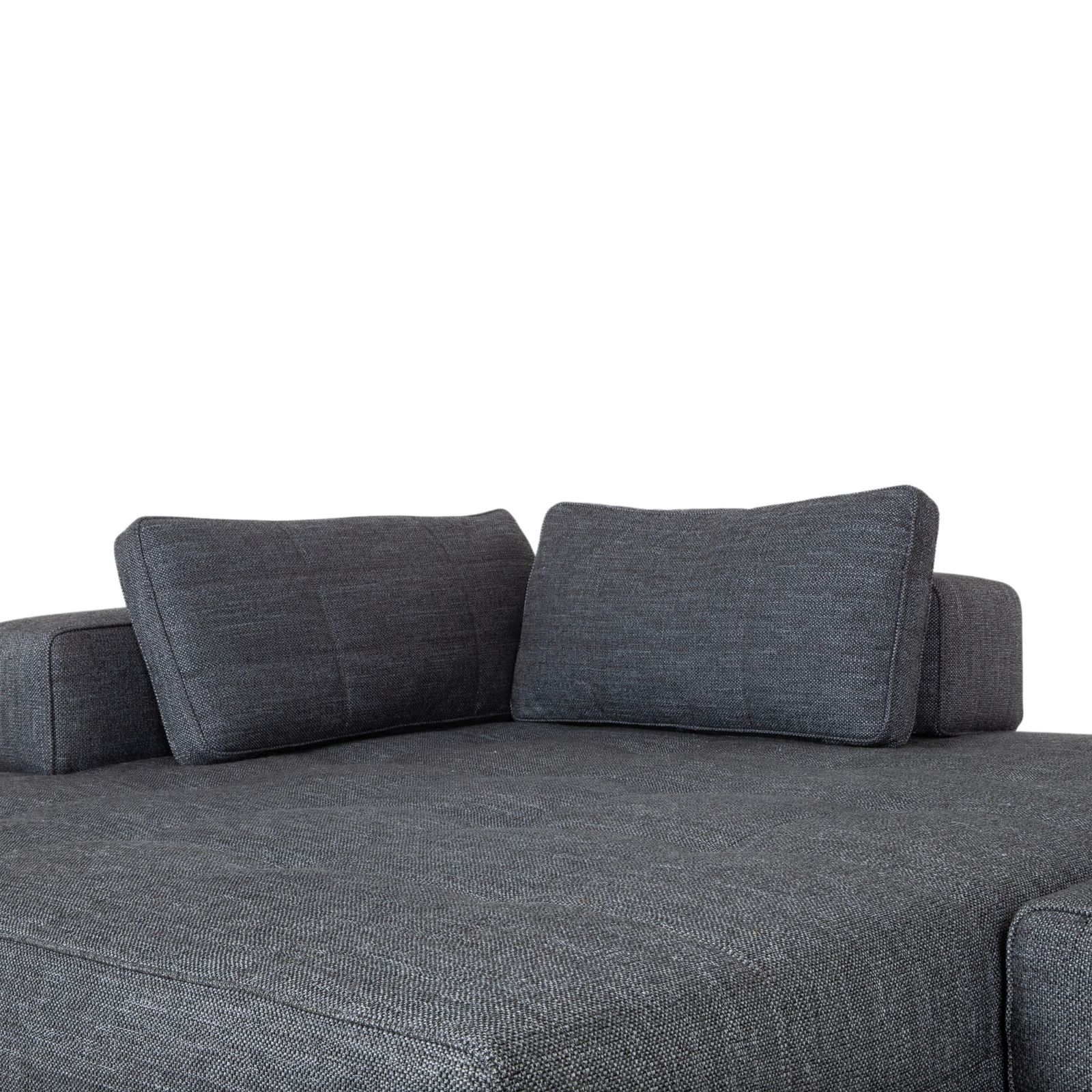 Canapé d'angle Minotti Lawrence en tissu gris photo vinterior