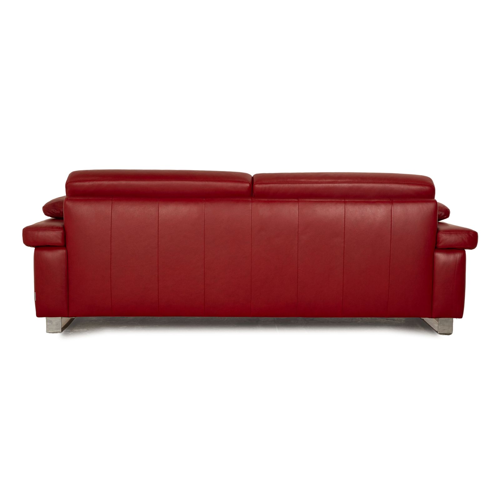 photo furniture Canapé 3 places Willi Schillig en cuir rouge