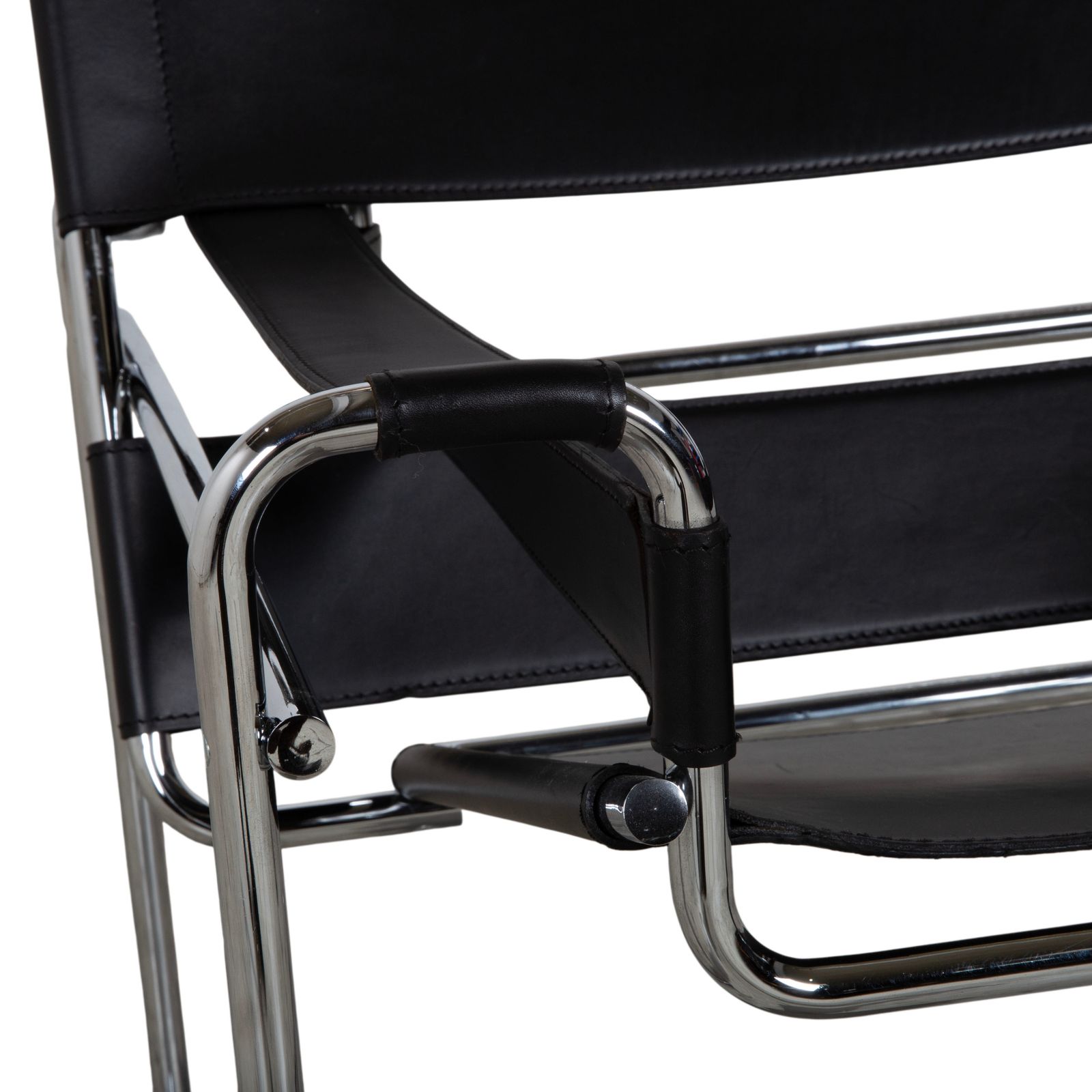 Knoll International Wassily Chair Leather Armchair Black Chair Marcel Breuer photo Furniture
