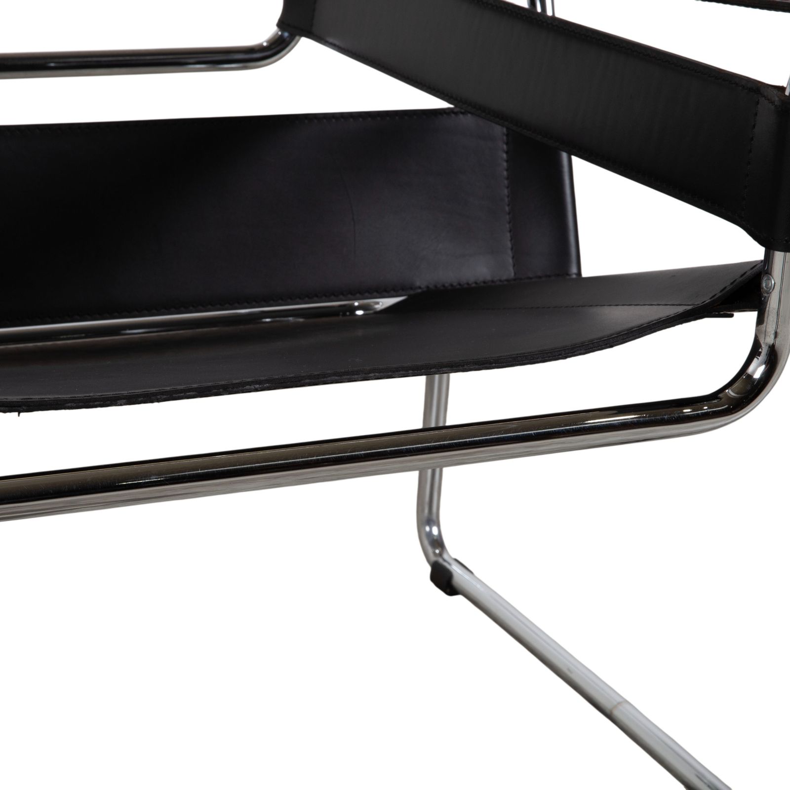 Knoll International Wassily Chair Leather 2x Armchair Black Chair Marcel Breuer photo buy