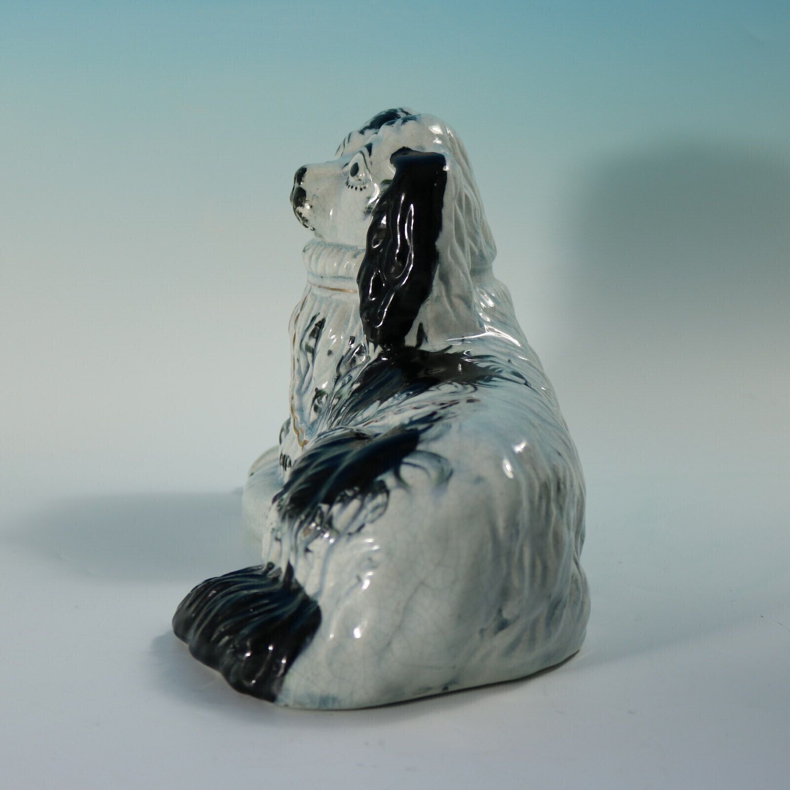 Rare Staffordshire Pottery Recumbent Spaniel photo 1040.0