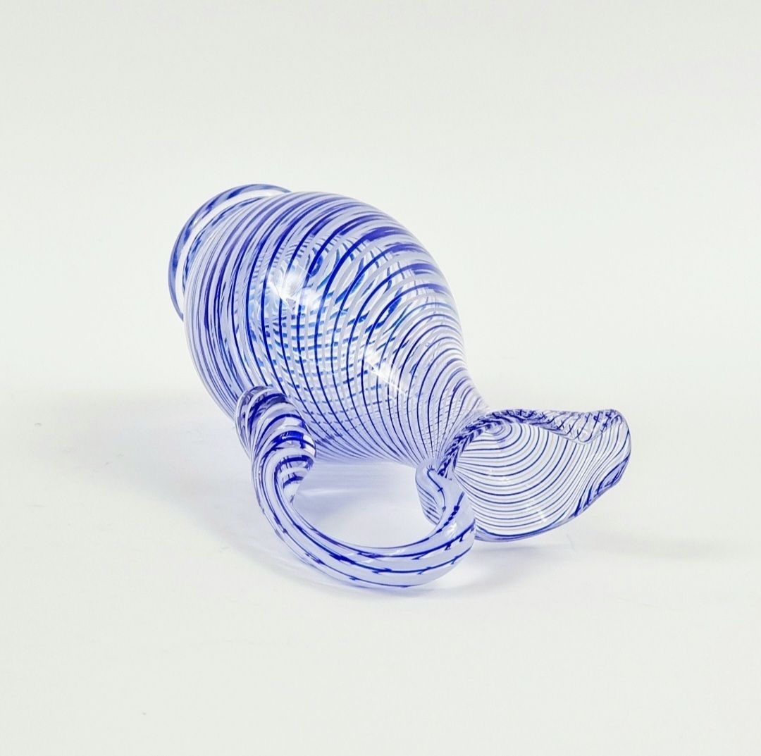 Mid Century Murano Art Glass Mezza Filigrana Pitcher, Italy, 1960s/1970s photo vinterior