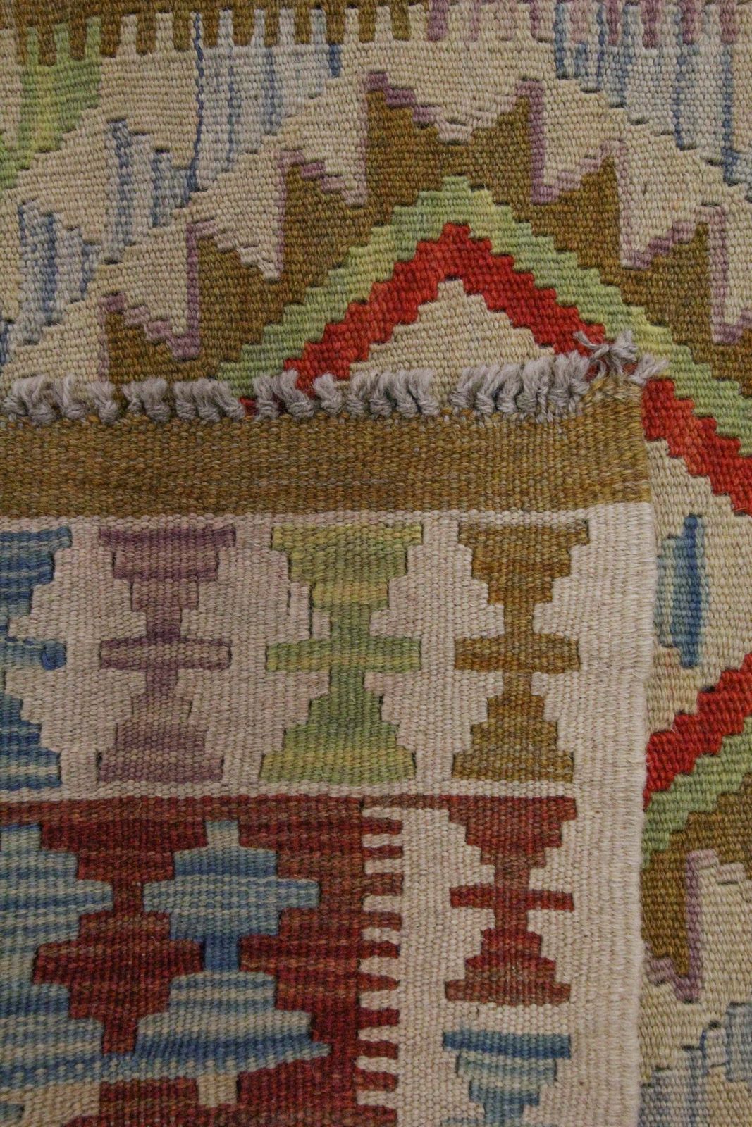 photo for sale Klein Geometrisch Zig Zag Kilim Platgeweven Wollen Decoratief Woonkamer Vloerkleed
