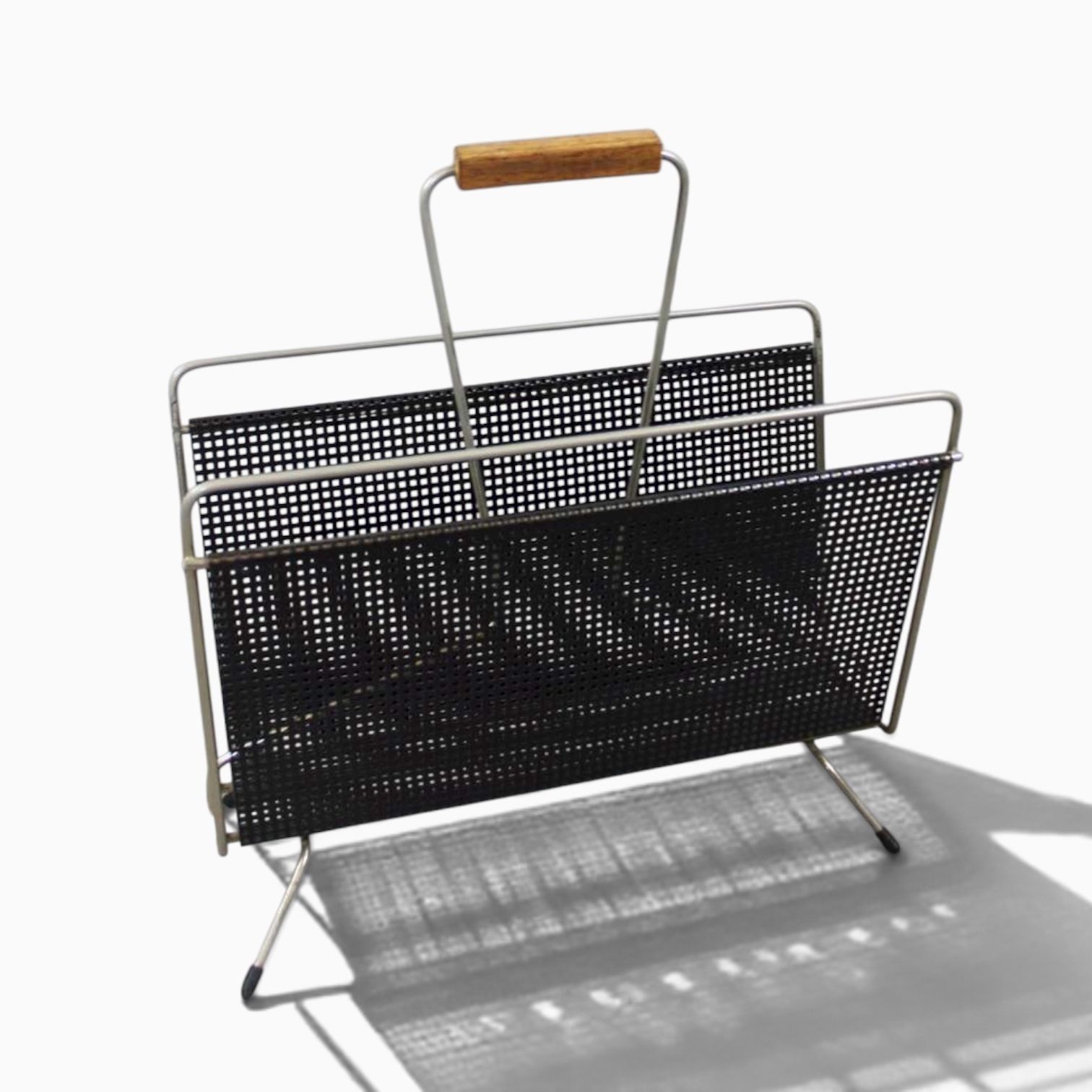 Perforated Magazine Rack From The 1950s photo furniture