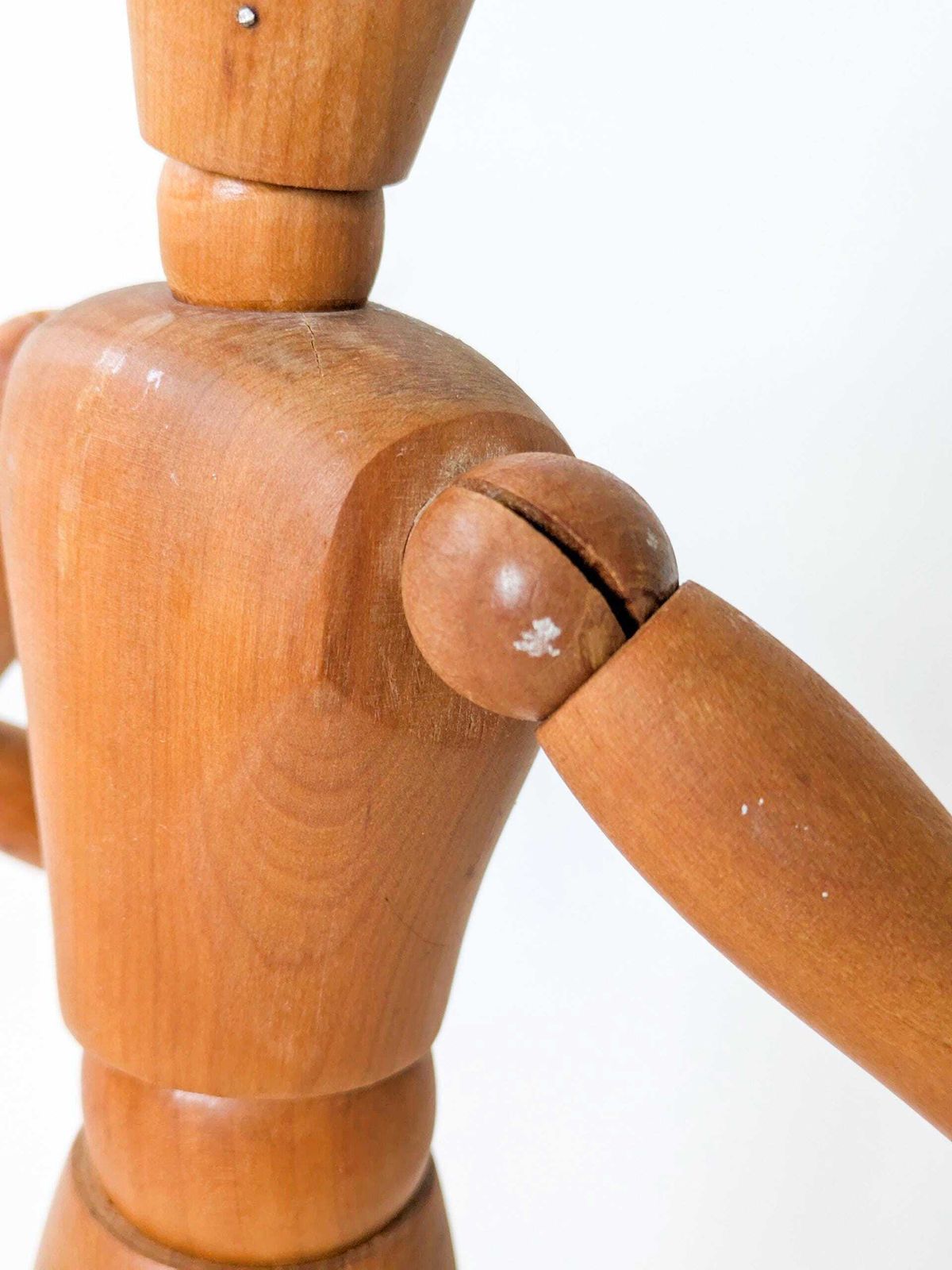 Art Large Vintage Wood Articulated Artist Manikin Drawing Figure Mannequin On Stand photo