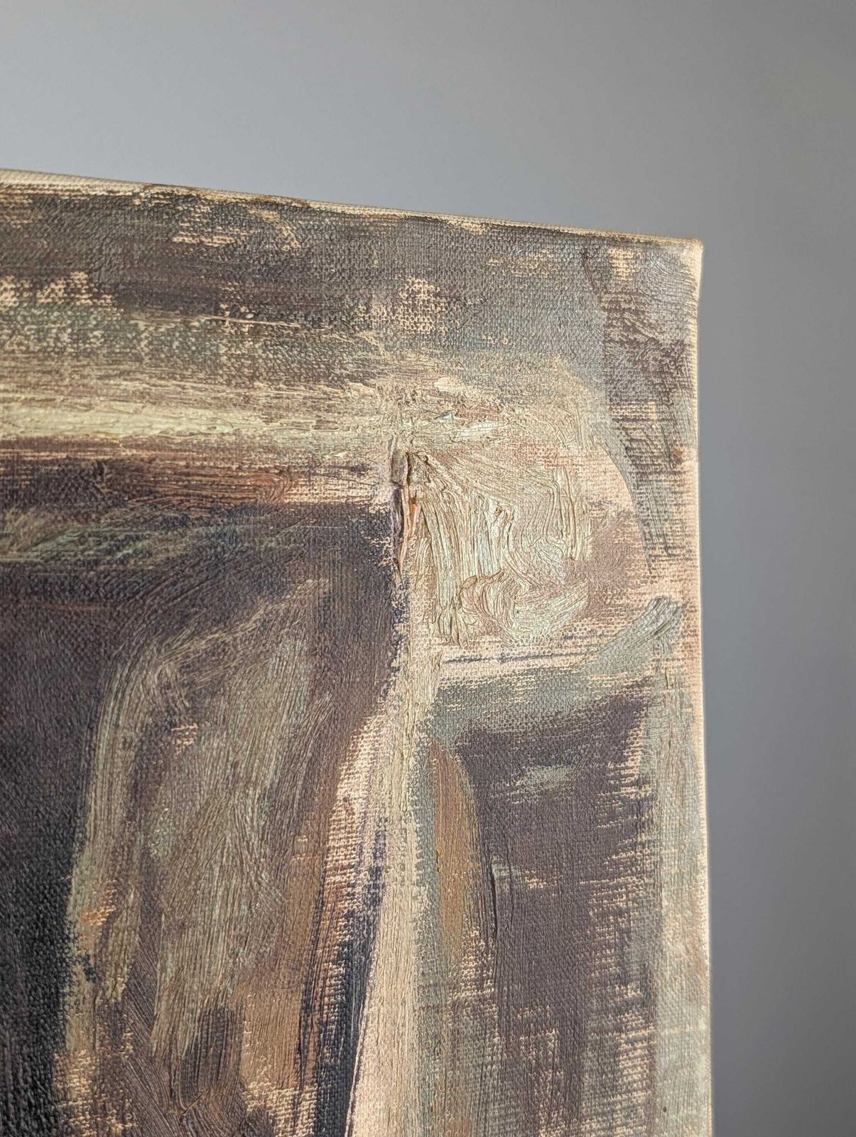 Portrait cubiste expressionniste à l'huile par Calvo Carrión, années 1970 photo vinterior