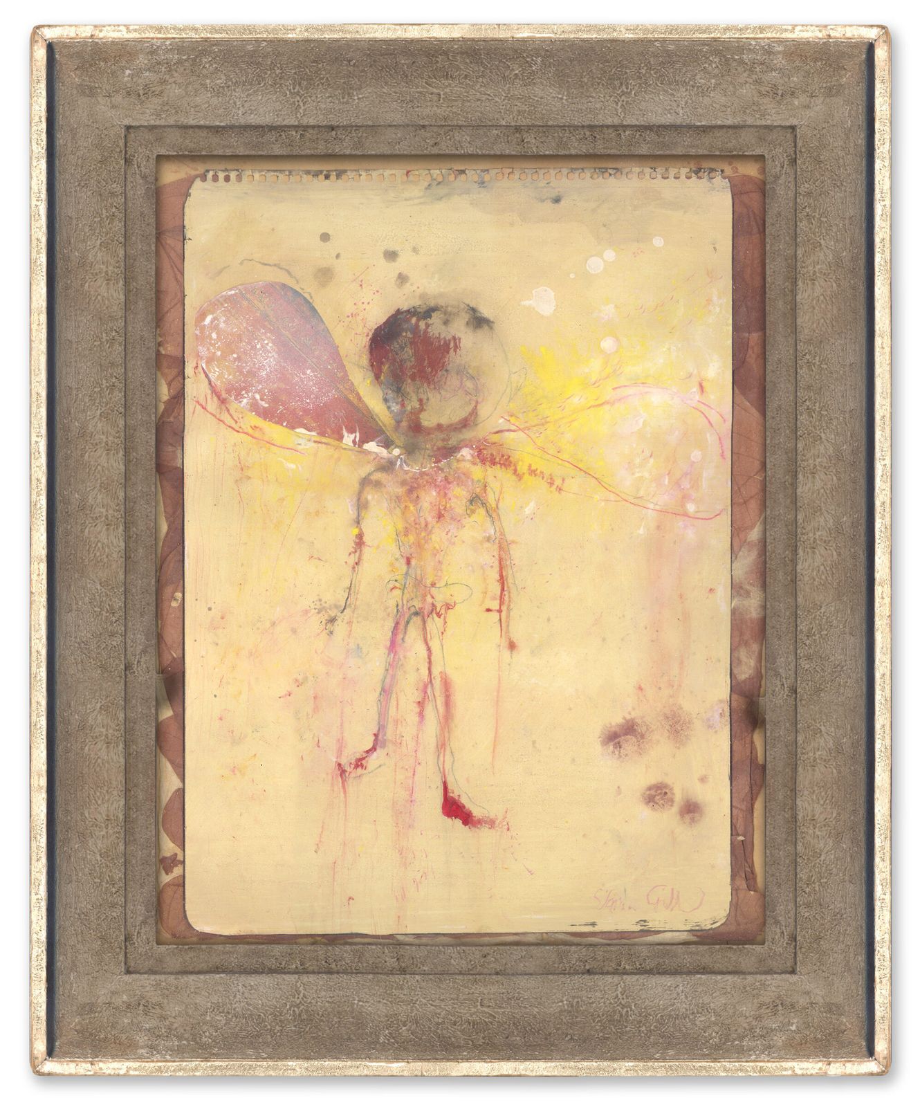 Extraordinary Visionary Mixed Media Painting In Artist’s Frame