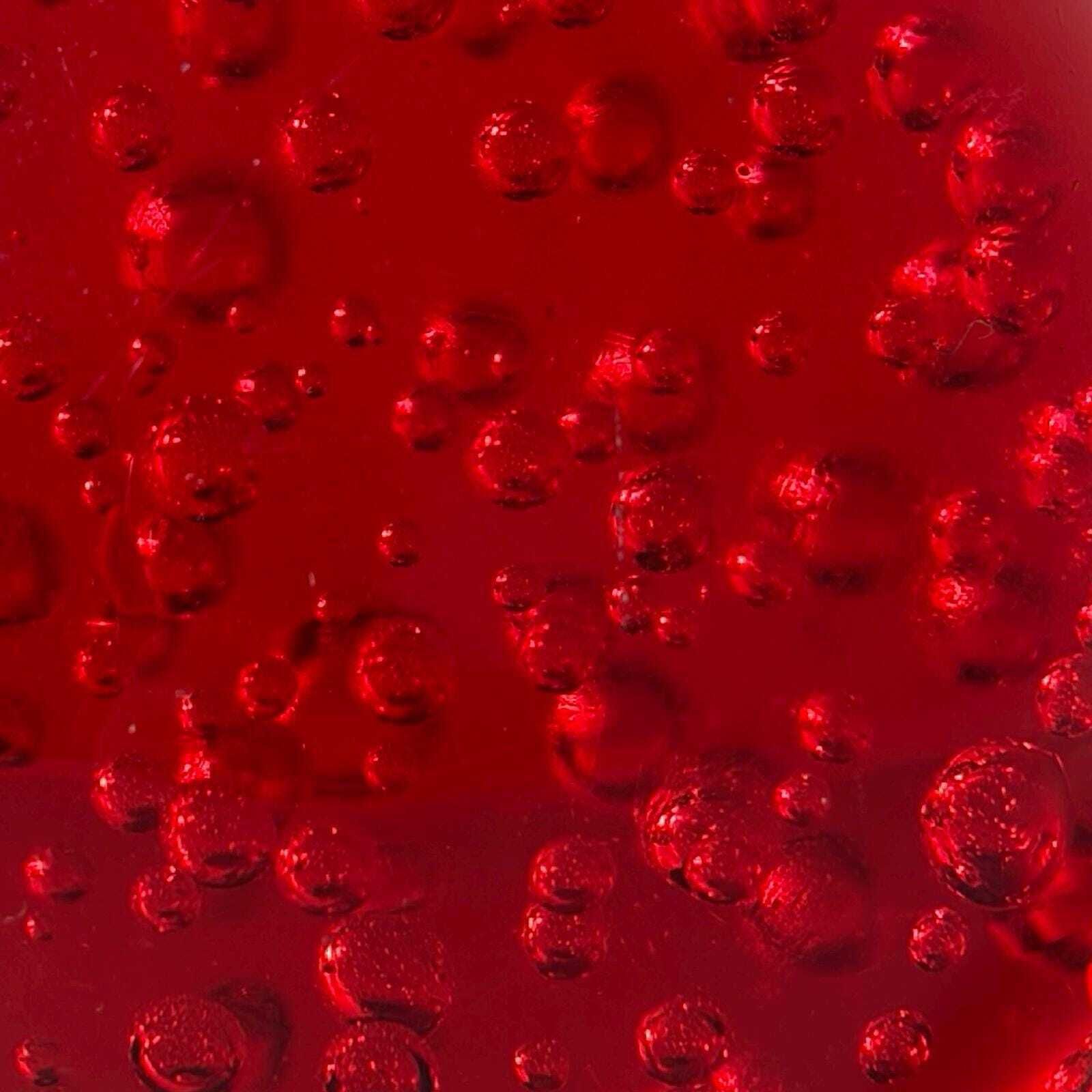 Handmade   Red   Paperweight / Paperweight   Trapped Air Bubbles   Large photo Home Decor