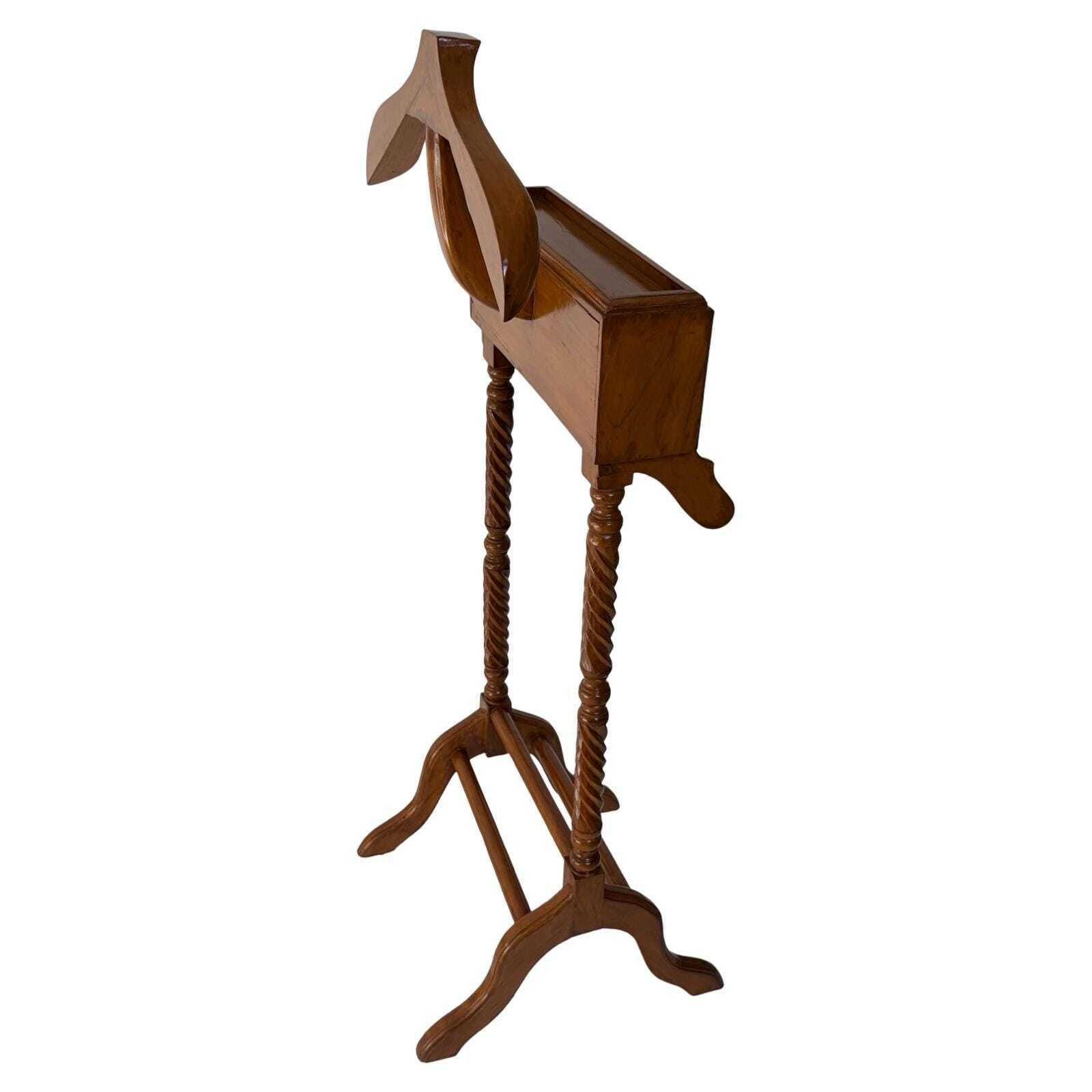 Dressboy / Valet Stand, Made In England, Two Drawers And Twisted Wooden Frame photo for sale