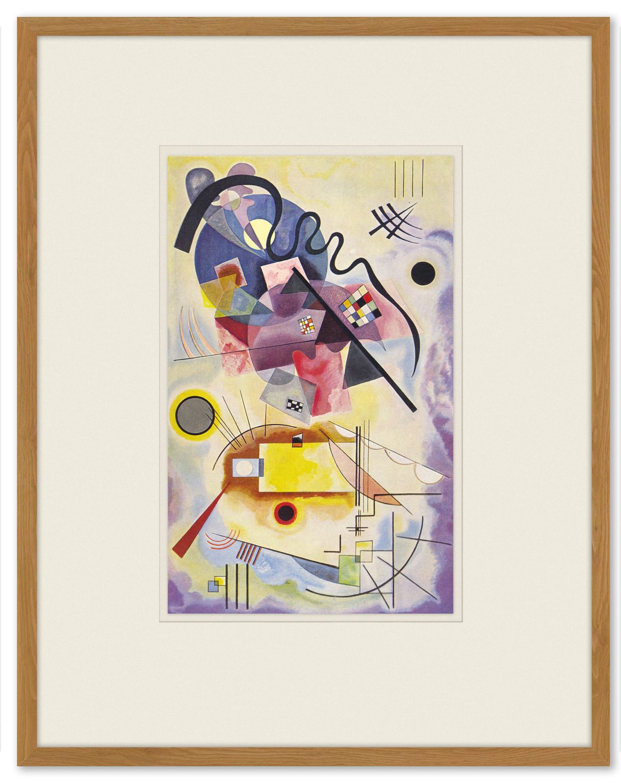 Fraai ingelijste lithografische print naar Kandinsky, 1960