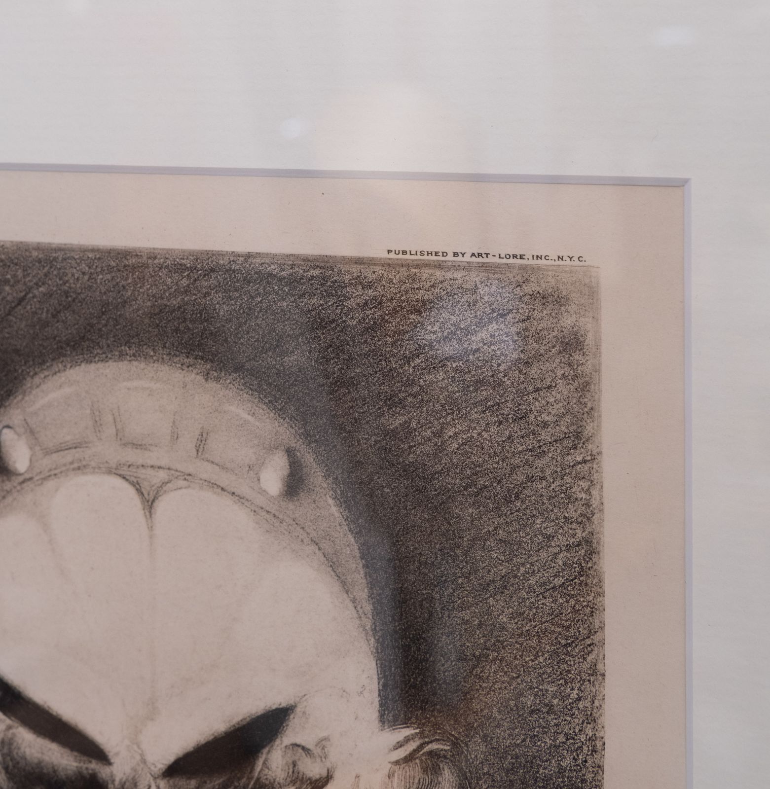 Antieke optische illusie "Gossip And Satan Came Also" naar Geo Wotherspoon, ingelijst photo vinterior