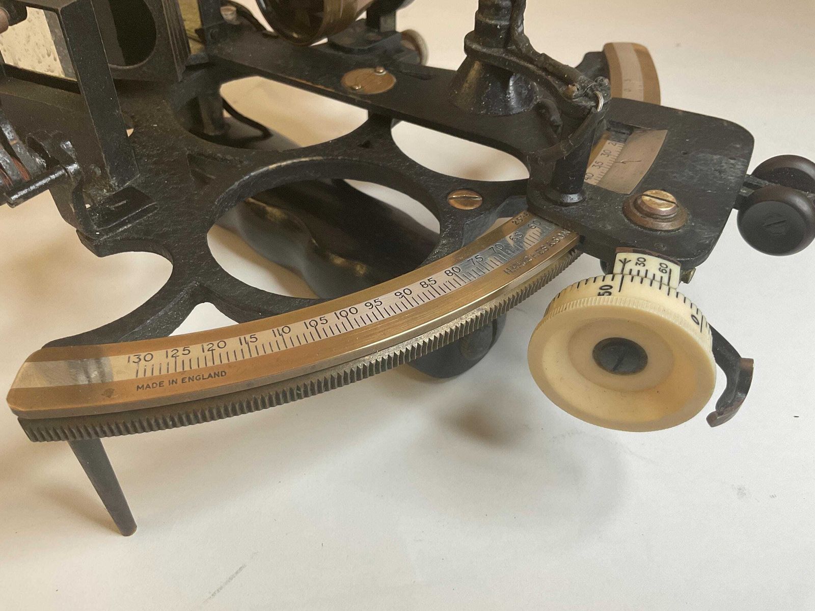 Woonaccessoires Wwii 1941 Husun Sextant By H Hughes & Son London, Original Case, Certificate, Vintage Nautical Instrument photo