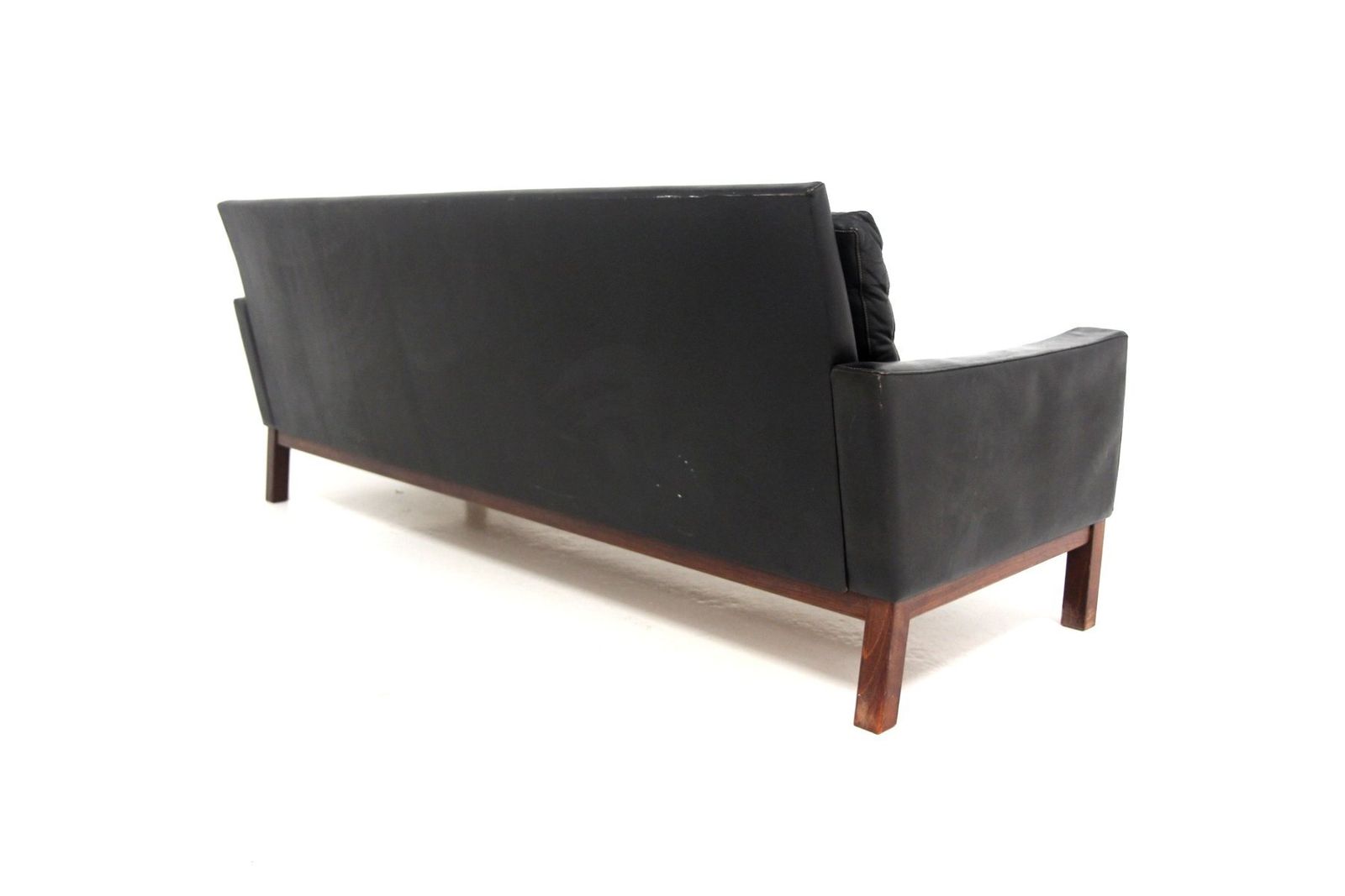 Canapé scandinave 3 places en cuir par Ulferts, Suède, 1960 photo for sale