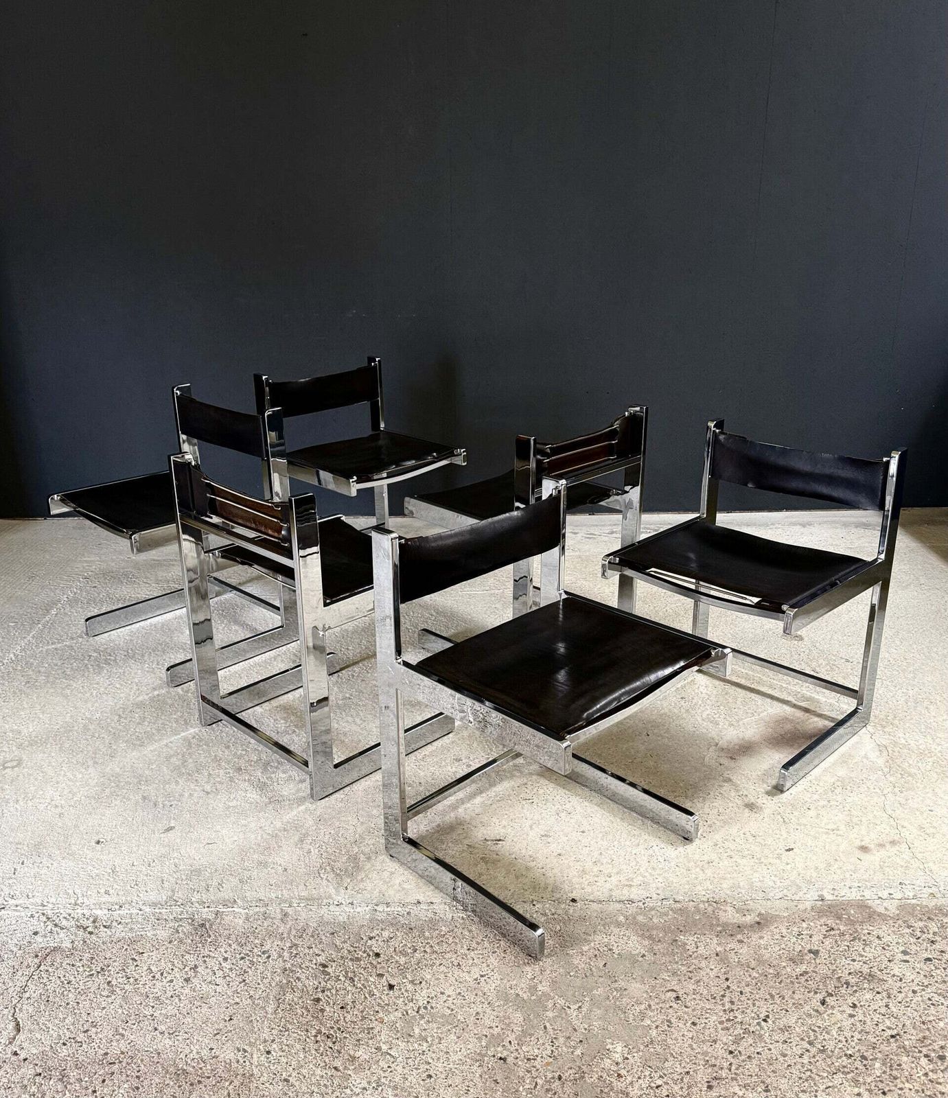 Brutalist Design Dining Chairs By Sigma Furniture, 1967 Belgium photo for sale