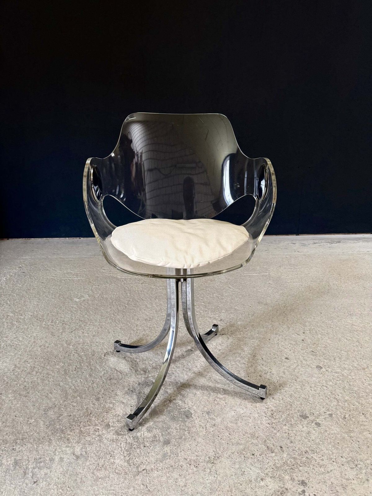 photo vinterior Mcm Design Dining Chair Set By Boris Tabacoff, France 1970's