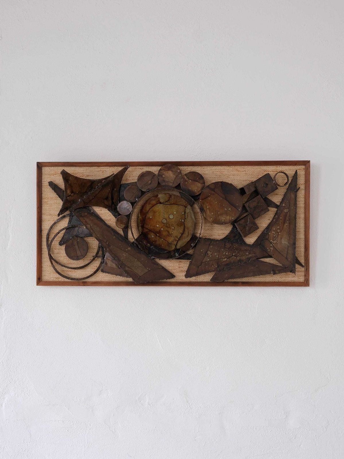 Henrik Horst Brutalist Metal Wall Relief | Denmark | 1970s photo furniture