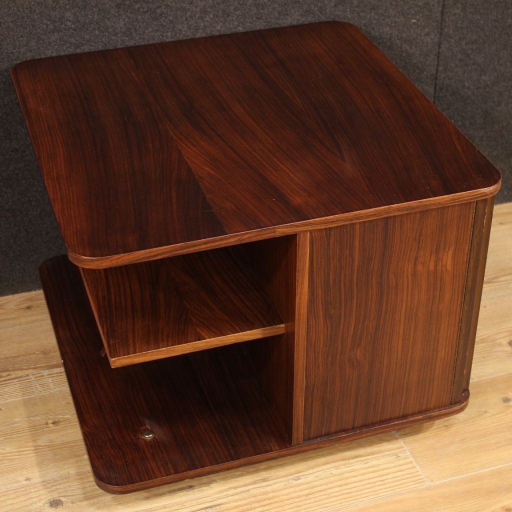 Italiaanse Design Salontafel in Hout uit de Jaren 70 photo vintage