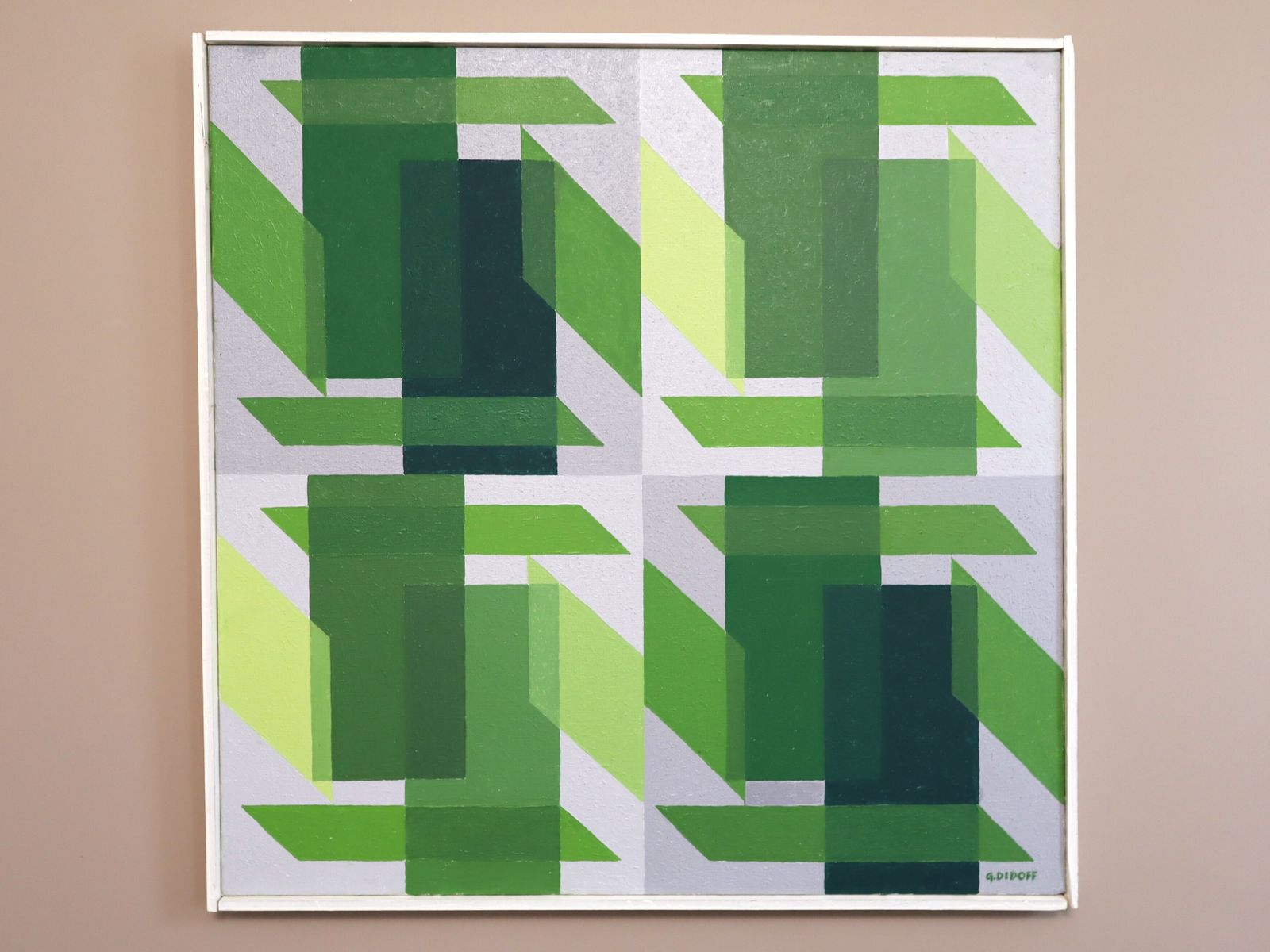 Shifts In Green , Oil Painting