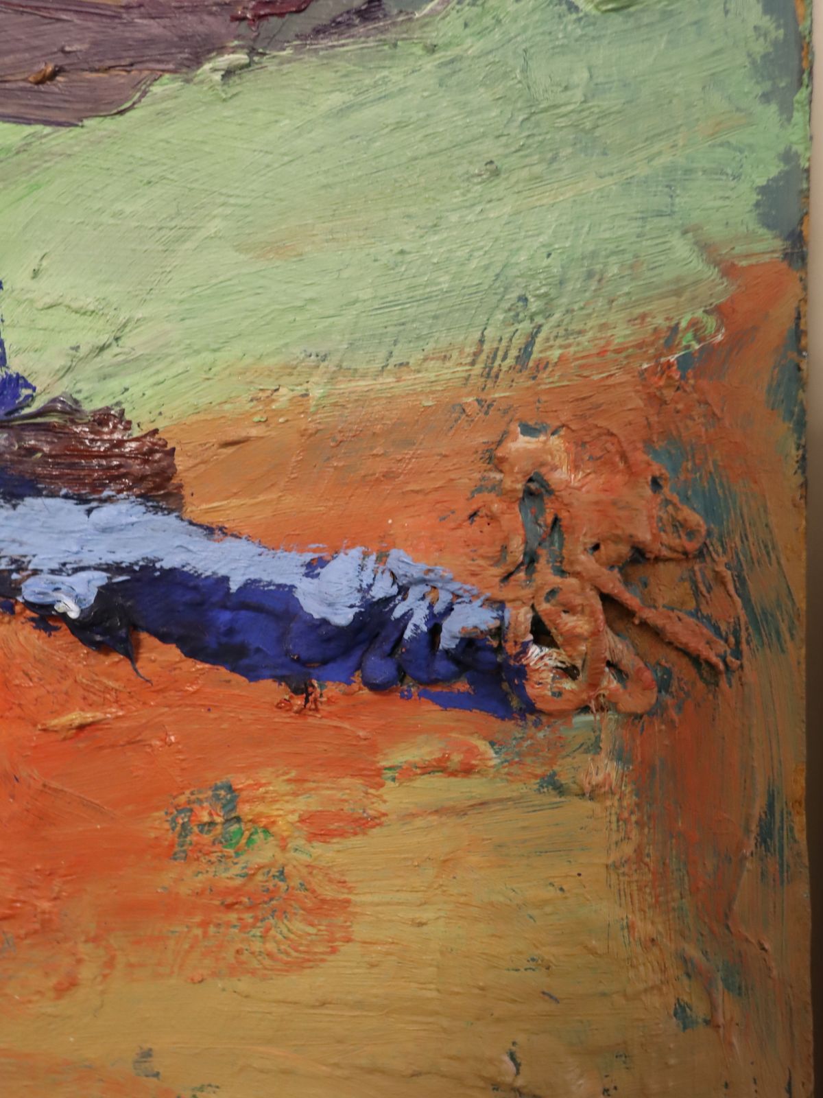 Kunst The Rumour, olieverfschilderij, jaren 1980 photo