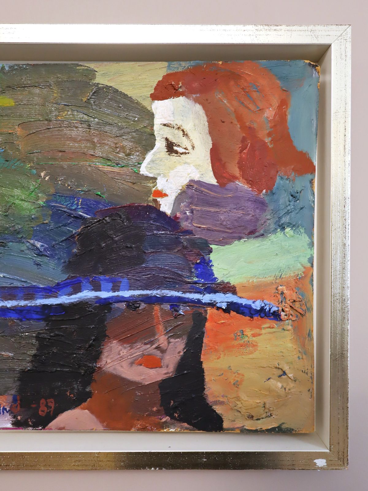 photo vinterior The Rumour, olieverfschilderij, jaren 1980