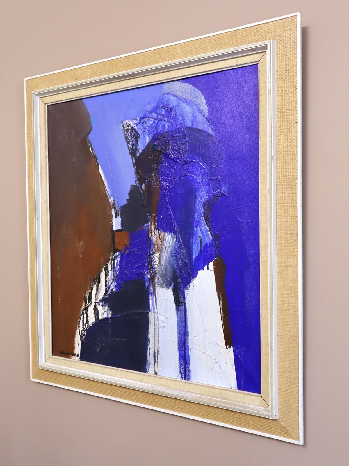 Blue Division, olieverfschilderij, midden 20e eeuw photo Kunst