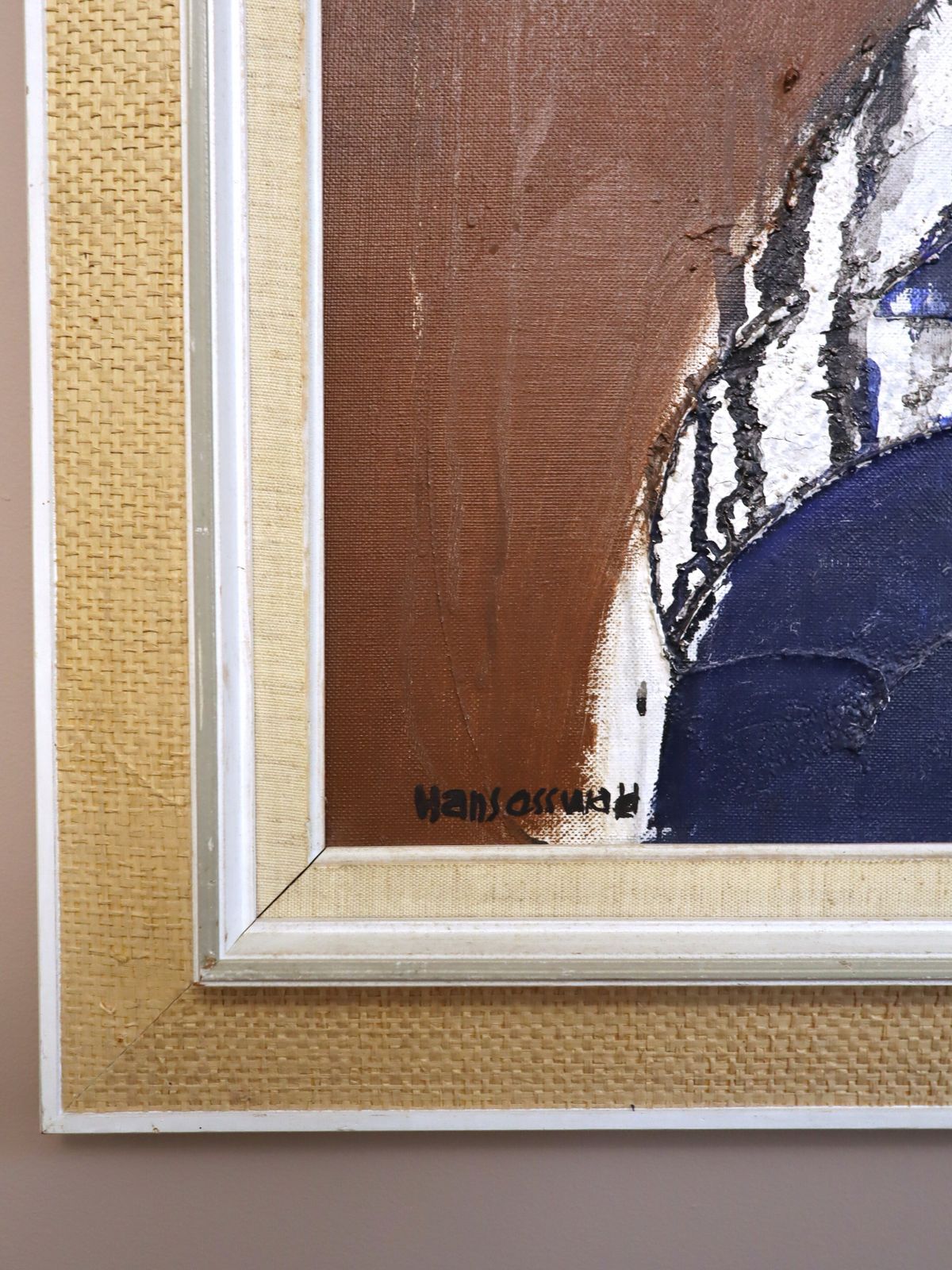 Art Blue Division , Oil Painting, Mid 20th Century photo