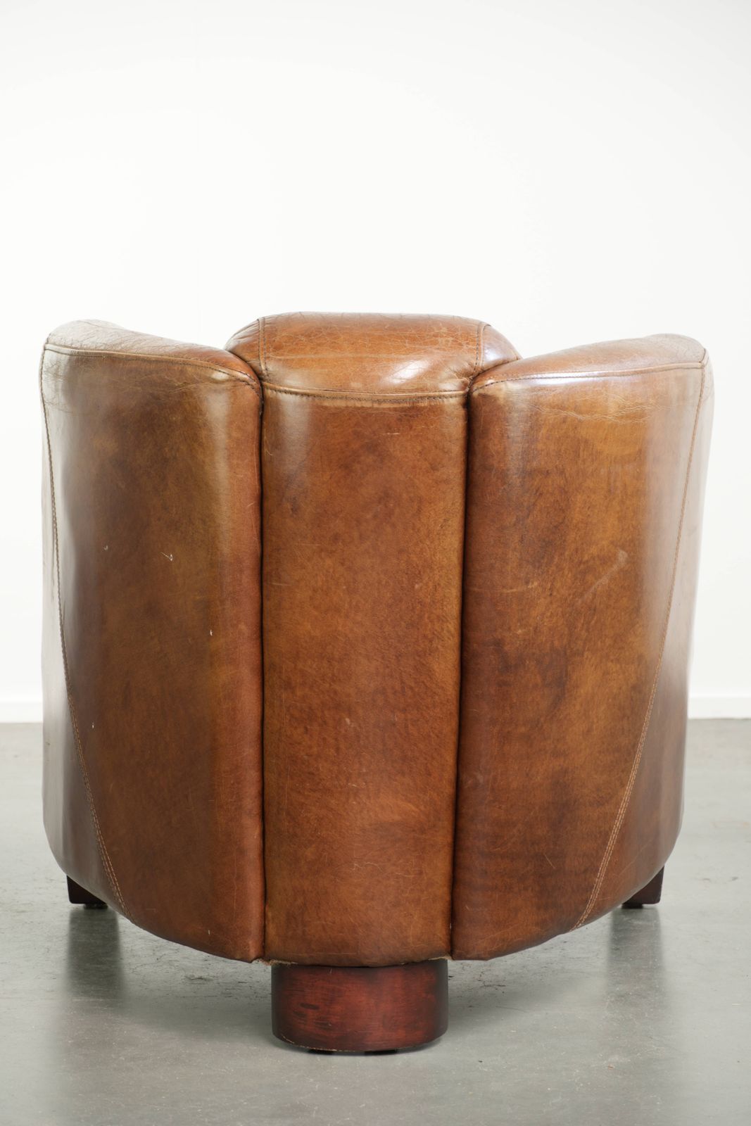 Cowhide Leather Aviator Designer Armchair In A Beautiful Cognac Color photo Furniture