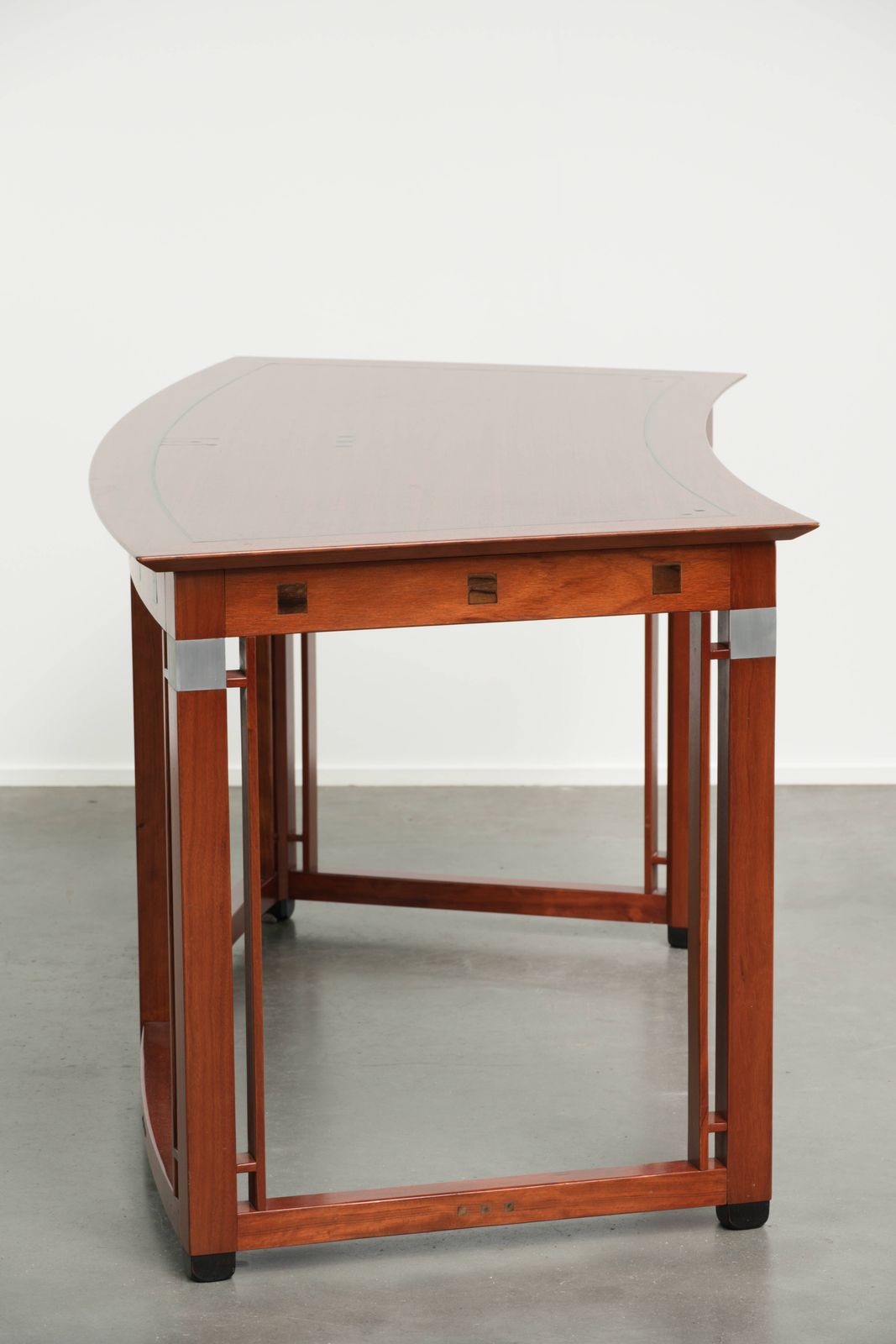 Very Nice Curved Writing Table In Art Deco Design photo for sale