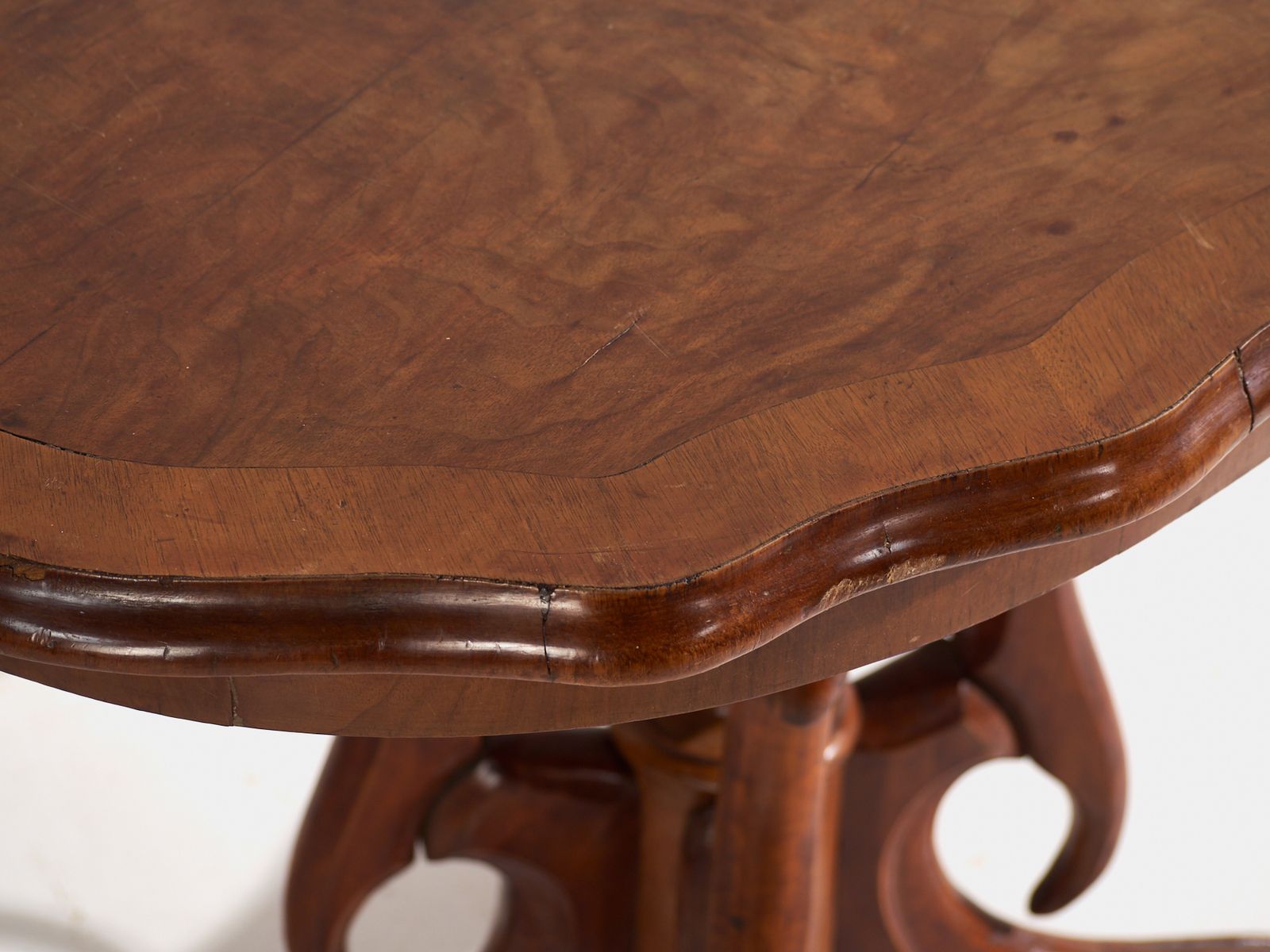 Antique Salon Table In Walnut Wood  Central Europe Circa 1880 photo Furniture