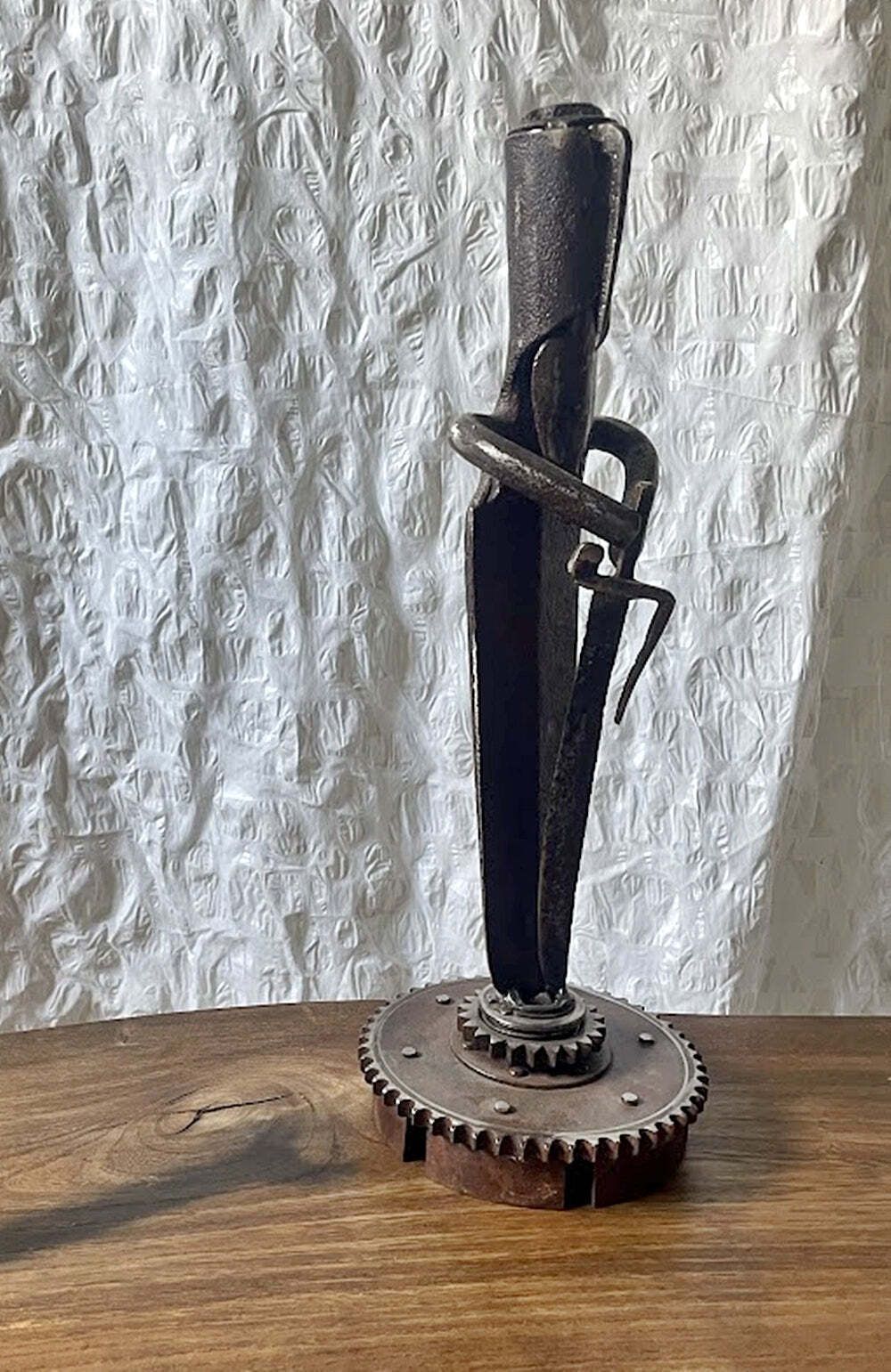 “The Knight” Sculpture By József Szabó Trash Works Industrial 2024 photo furniture